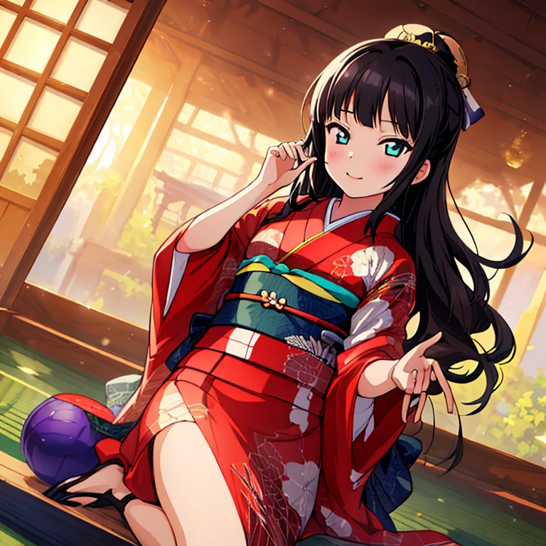 best quality, very aesthetic, Super detailed, best illustration, kimono, 1girl, black_hair