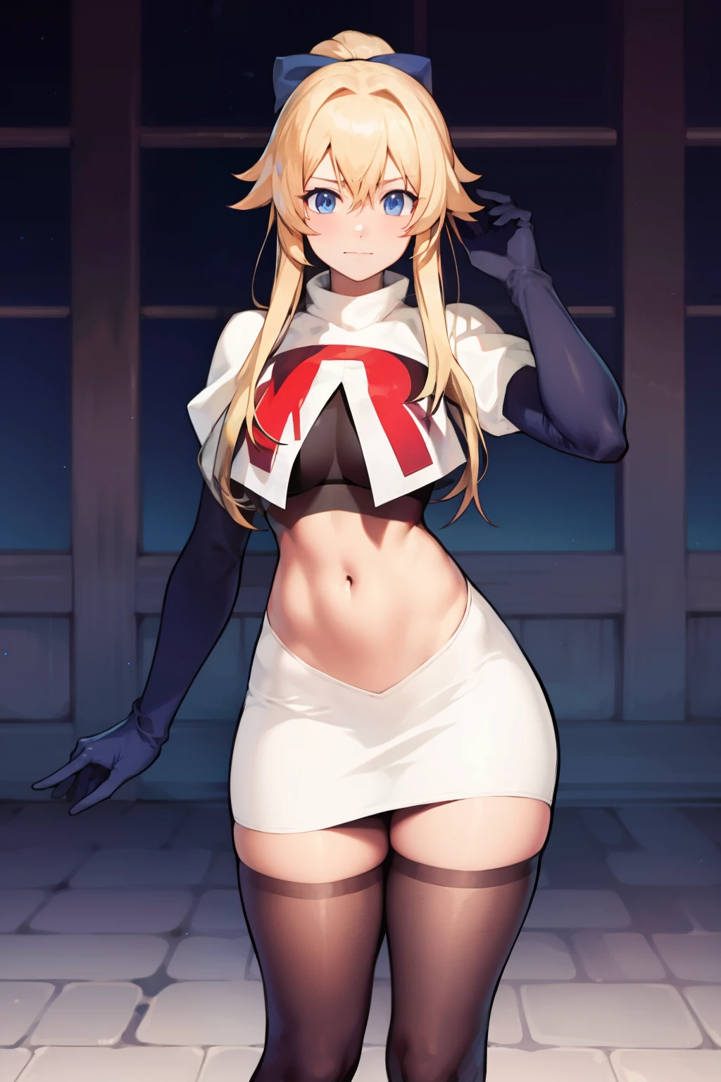 NSFW、(masutepiece、of the highest quality、Best Quality、Official art、Beautiful CG,)artoria、Colossal tits、Photorealsitic、(Rolling eyes:1.5)、masturbation、Smile embarrassedly、Heart symbol in the eye、NSFW、Vegas Casinos、Slingshot swimsuit、Navel costume、neck tie、tights