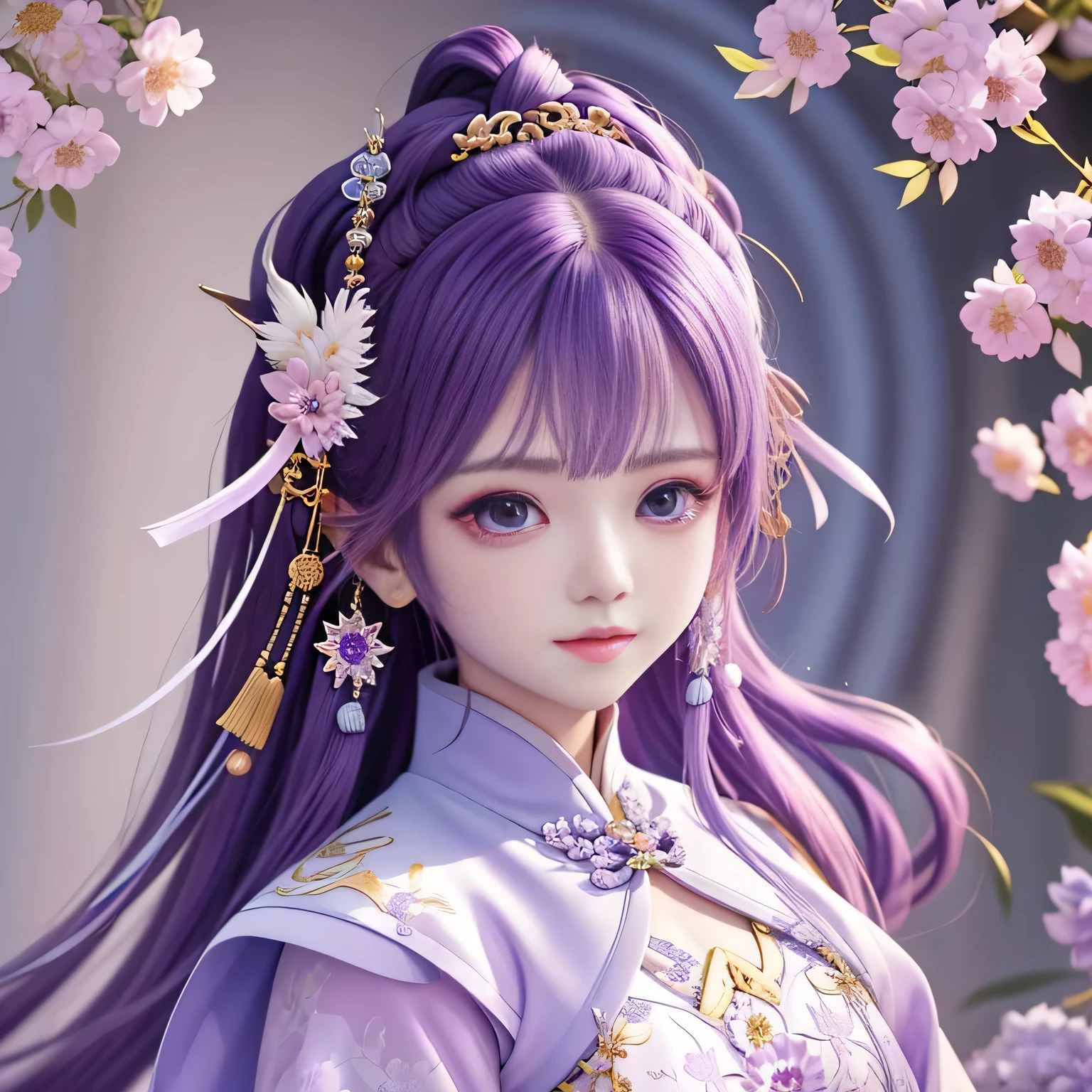 Close up of purple and white logo with diamonds, kanliu666, xianxia, heise jinyao, Chiba Yudai, guangJian, Li Zixin, WHO, qiangshu, g liulian art style, xianxia fantasy, Genshin, Jia