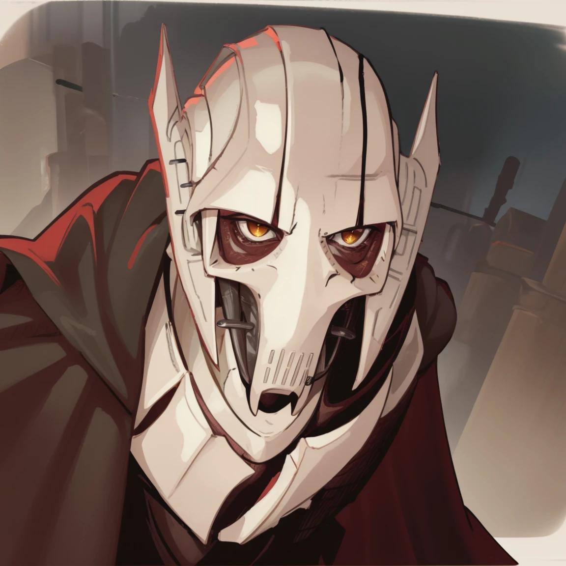 General Grievous, black cape, terrifying, 