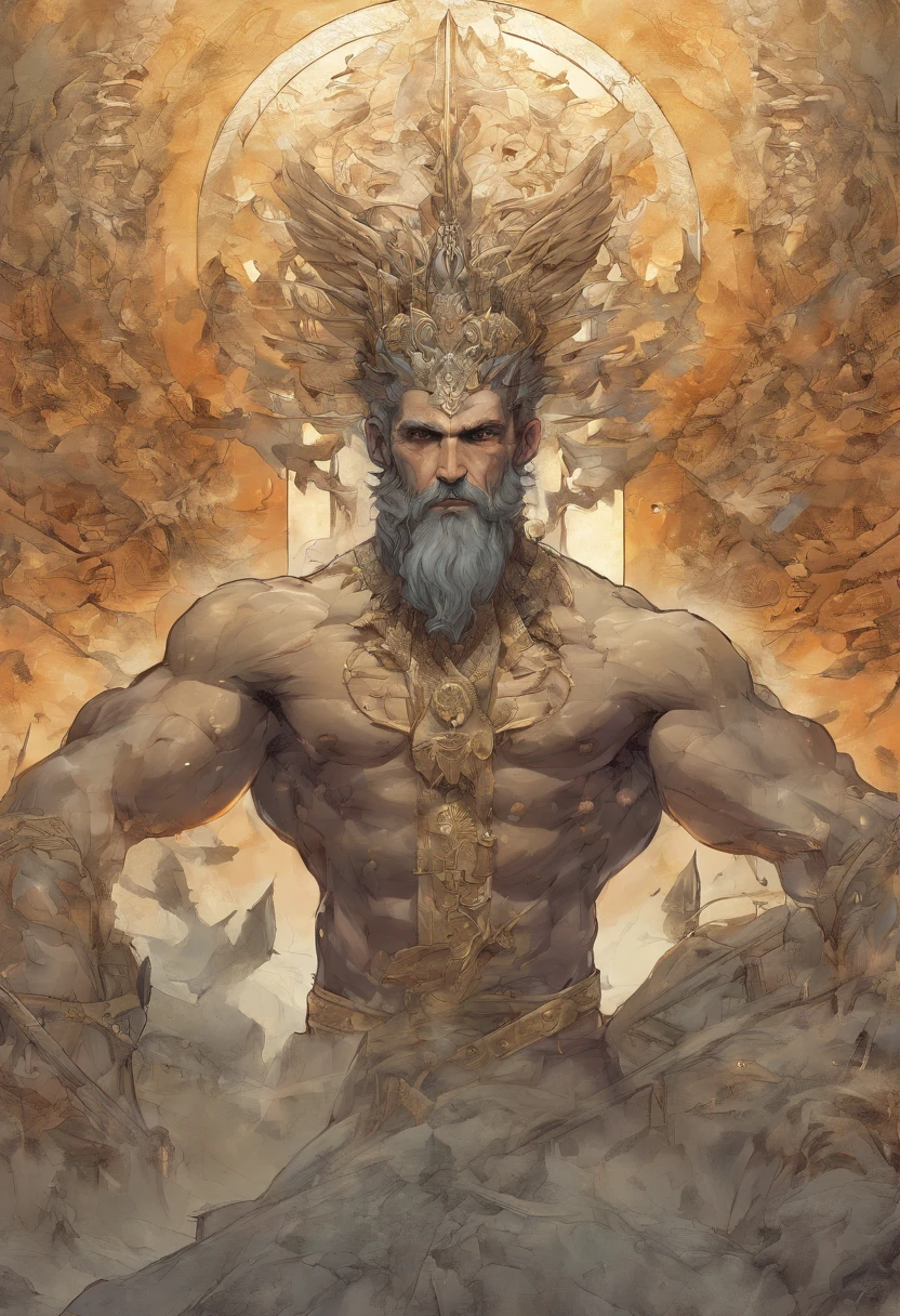 As the sun sets over the ancient elven city, a legendary warrior, with intricate tattoos covering their body, stands guard at the entrance, ready to defend their people against any threat, perfect face, perfect body