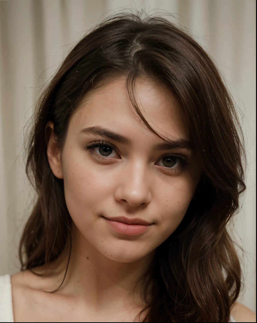 Cute beautiful sexy European light-green-eyed brunette, 22 years old, 

holding a beautiful black cat, 

innocent face, face-length 1.3 times the face-width, almond-shaped eyes, squared face-shape, high cheekbones, naturally wavy hair, light-green eyes, high-res, masterpiece, best quality, intricate details, very detailed, sharp focus, detailed skin, realistic skin texture, texture, detailed eyes, professional, 4k, charming smile, shot with Canon, depth of field, Kodak Vision color, perfectly fitting body, extremely detailed, photo_\( ultra\), photorealistic, realistic, post processing, maximum details, roughness, real life, ultrarealistic, photorealism, photography, 8k UHD, photography
