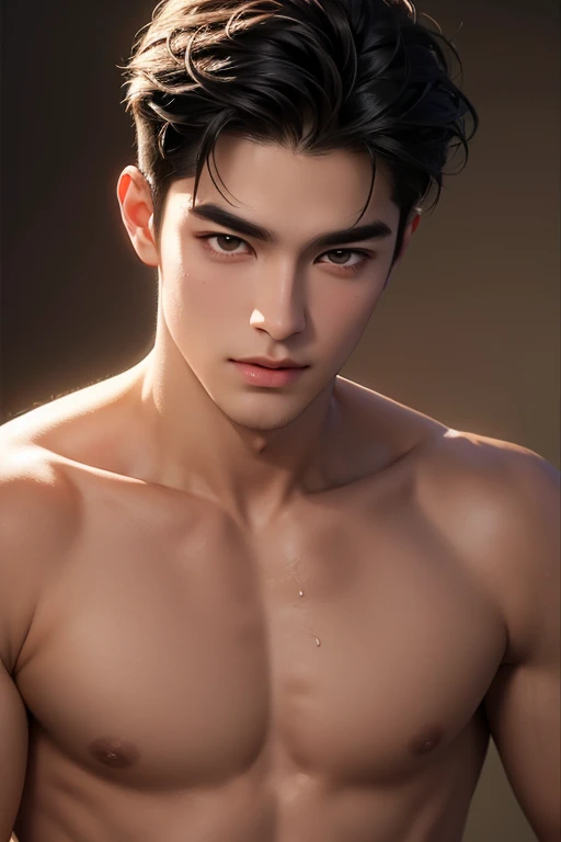 ((High quality)), ((masterpiece)), ((highly detailed)), perfect face, realistic, ((2 man)), ((Asian)), full body, youngs, black hair, comma hair cut style, ((handsome)), detailed eyes, beautiful detailed nose, realistic body, realistic light, comfortable expressions, cute guy, sweat guy, cool guy, young, muscular body, sexy, hot, shirtless, topples , nude, naked, kissing, hot kissing, gay