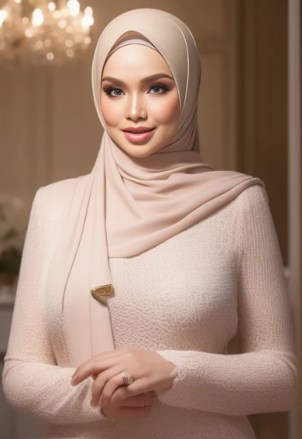 (best quality,4k,8k,highres,masterpiece:1.2),ultra-detailed,(realistic,photorealistic,photo-realistic:1.37), portraits, beautiful hijabis milf wearing tight clothes, busty white skin, perfect body, hourglass figure, thick Ass, full body view, detailed face, mesmerizing eyes, luscious lips, long eyelashes, stunning smile, sexy outfit, confident pose, elegant posture, stylish hijab, natural lighting, vibrant colors