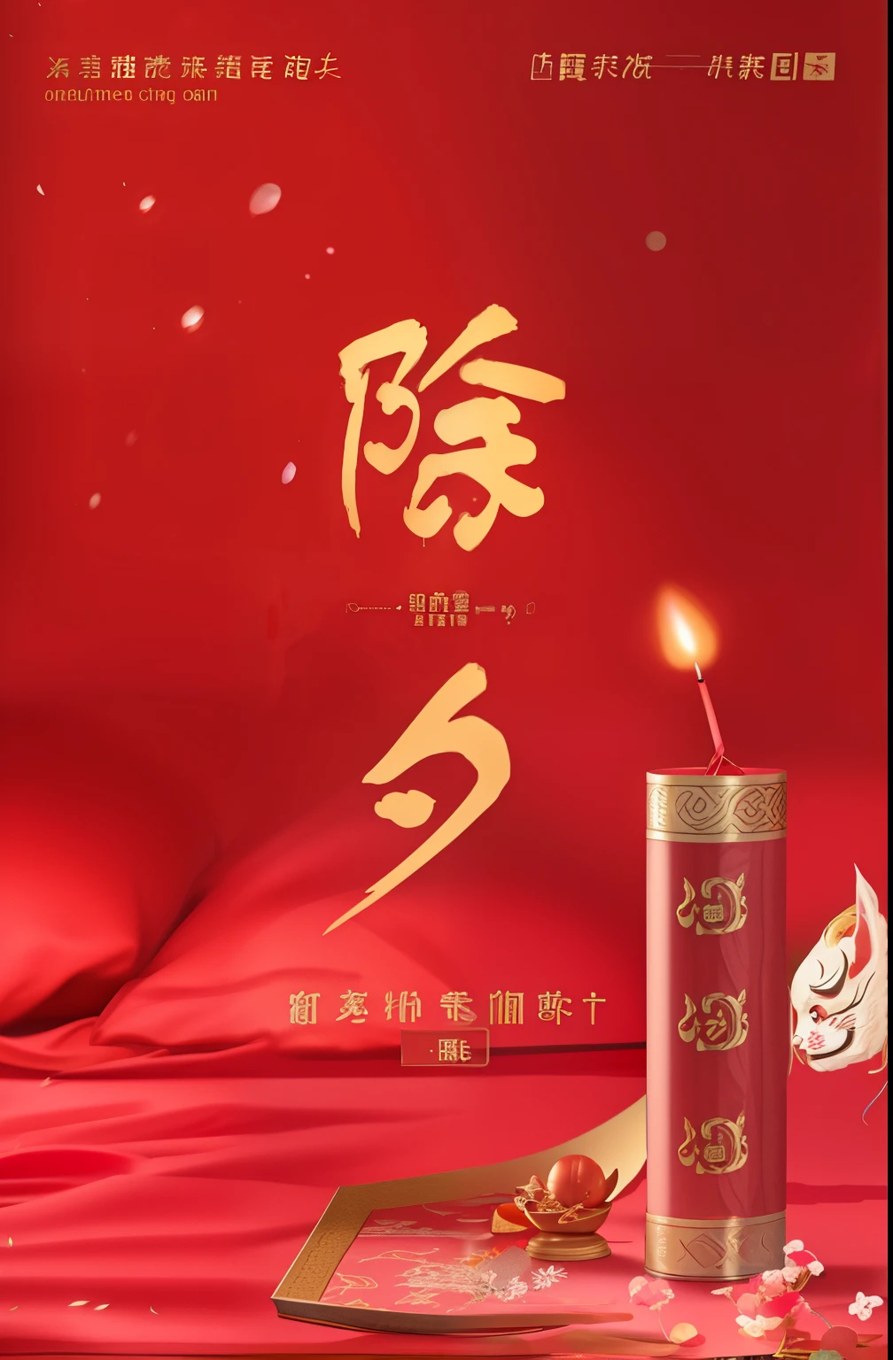 Welcome Chinese New Year with candles and oriental decorations, Inspired by Cao Buxing, Wang Chen, Hungry Ghost Festival, inspired by Cao Zhibai, Inspired by Puhua, Chiba Yudai, Inspired by Ding Yunpeng, nanquan, sha xi, cai xukun