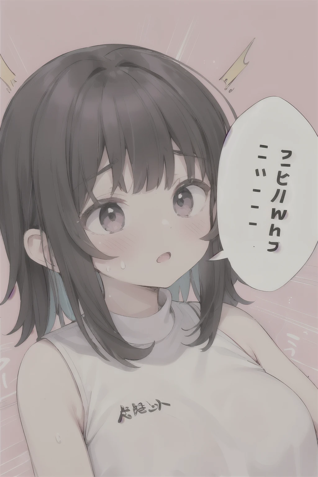 my name, backgrounds lake, restraint, sweat, upper body, big face