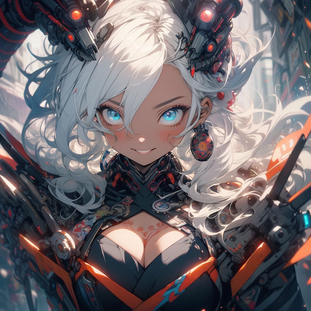 (((highest quality))),(((detailed eyes))),(((32k))),(1 girl),flashyな色の髪,(tattoo),(cyber punk),kimono,((Luxurious and gorgeous)),Shiny skin,earrings,flashy,((Super beautiful woman)),(perfect face),Japanese sword,ultimate texture,official art,Ukiyo-e,stylish,photograph,perfect body,smile,Bewitching,Highest image quality,Super clear,real,fantasy,(Near the future),ninja,((perfect eyes)),big breasts,((cleavage)),highlight,挑発的なsmile,stick out tongue,split tongue,((mechanical)),mandala,Pouring rain,Majestic,apotheosis,