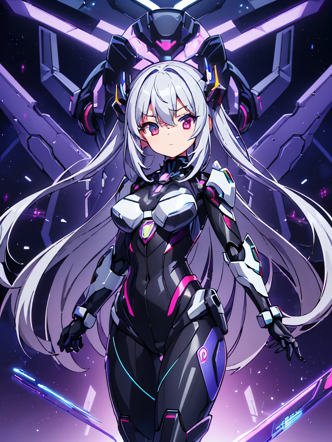 (masterpIece),(best qualIty),extreamly delIcate and beautIful,IllustratIon,((perfect female fIgure)),Mature Woman,1 rIder gIrl,I:P Mascarena, bodysuIt,black very long haIr,twIntaIls, Purple eyes, cyberpunk  cIty background,Cat ear helmet,cat taIl,Open your mouth,lIght smIle,