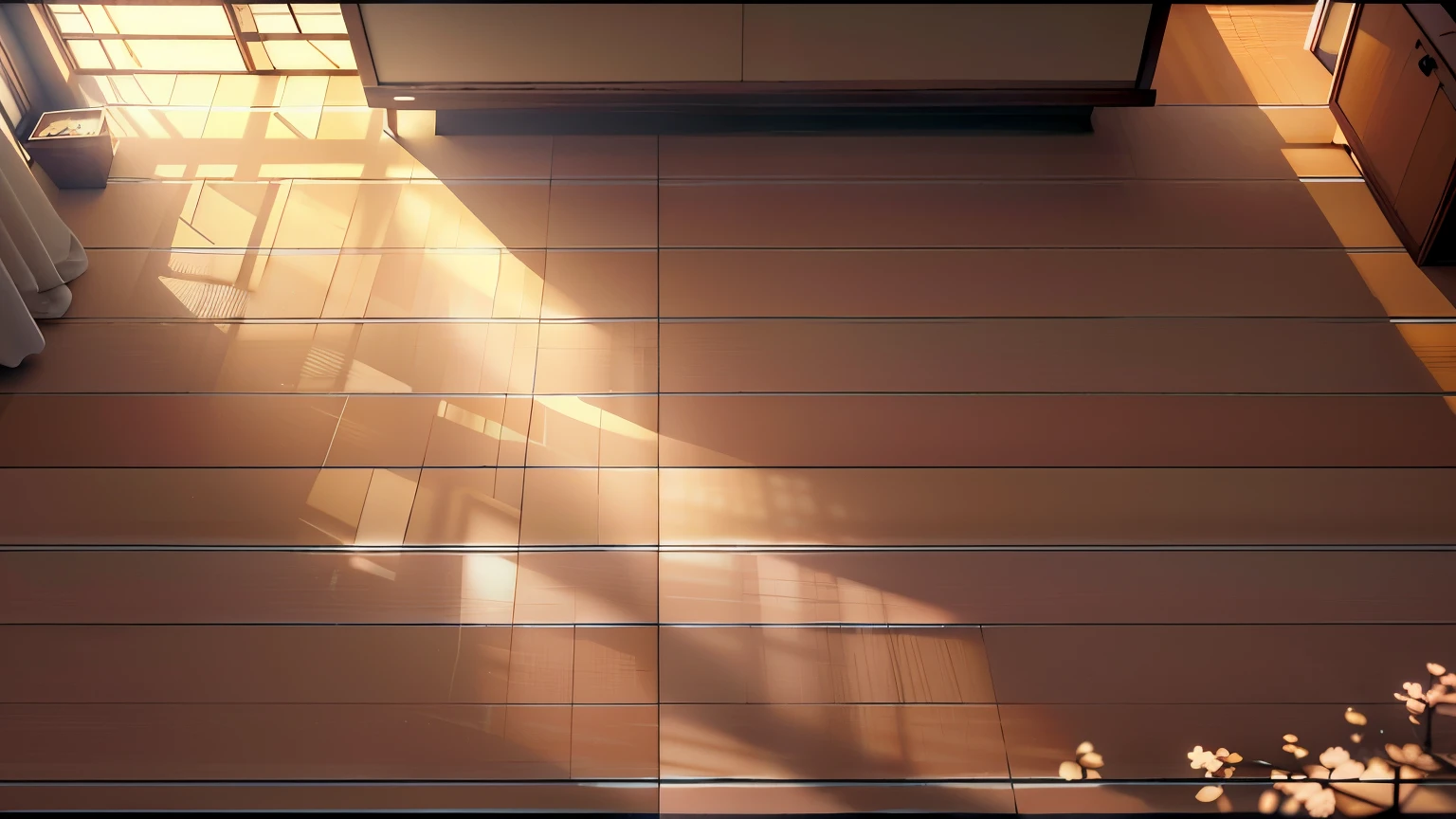 realistic Afternoon lighting, interior background art, Japanese cartoons. soft light, personal room background, Detailed lighting and textures, dramatic lighting. concept art, Realistic shadow lighting, afternoon sun, Random background scene, realistic soft light, background art, Japanese cartoons background art, Afternoon lighting, lighting study, low detail. number,top view,indoor,floor,Atmosphere,
