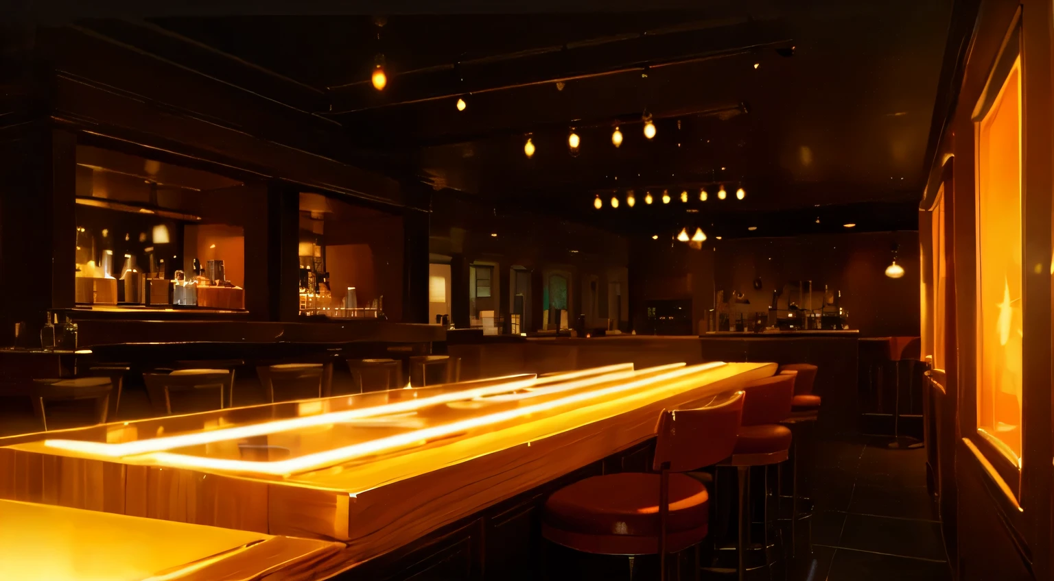 high-end jazz bar, high res, ultrasharp, 8k, masterpiece, orange light