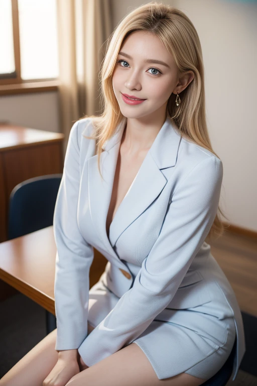 masterpiece,Highest image quality,Super details,sexy smile,amazing face and eyes,(Extremely detailed beautiful face), (The sexiest look), Snow-white breasts,Naked room,(best quality:1.4), (Super detailed), (Extremely detailed CG unified 8k wallpaper), The content is very detailed, original photo, Professional photography, ((business suit)), (Open business shirt), Indoor and below, (Office room, Dark Night Classroom,), (night sky), depth of field,Blushed,raised eyebrows,very shy,Blonde hair, blue eyes,Ruddy complexion,looking at the audience,Dreamcatcher earrings,epic,concept art,best quality ,extremely delicate and beautiful, Very detailed,best quality, official art, Extremely detailed CG unified 8k wallpaper, Huge files big and small , Super detailed, high resolution,positive focus,Blonde hair, blue eyes,Beautiful and delicate face,sparkling eyes,The most beautiful woman in the world,Mature lady,pretty smile,Expose the lower half of the bulb,Round and plump breast balls,firm breast balls,