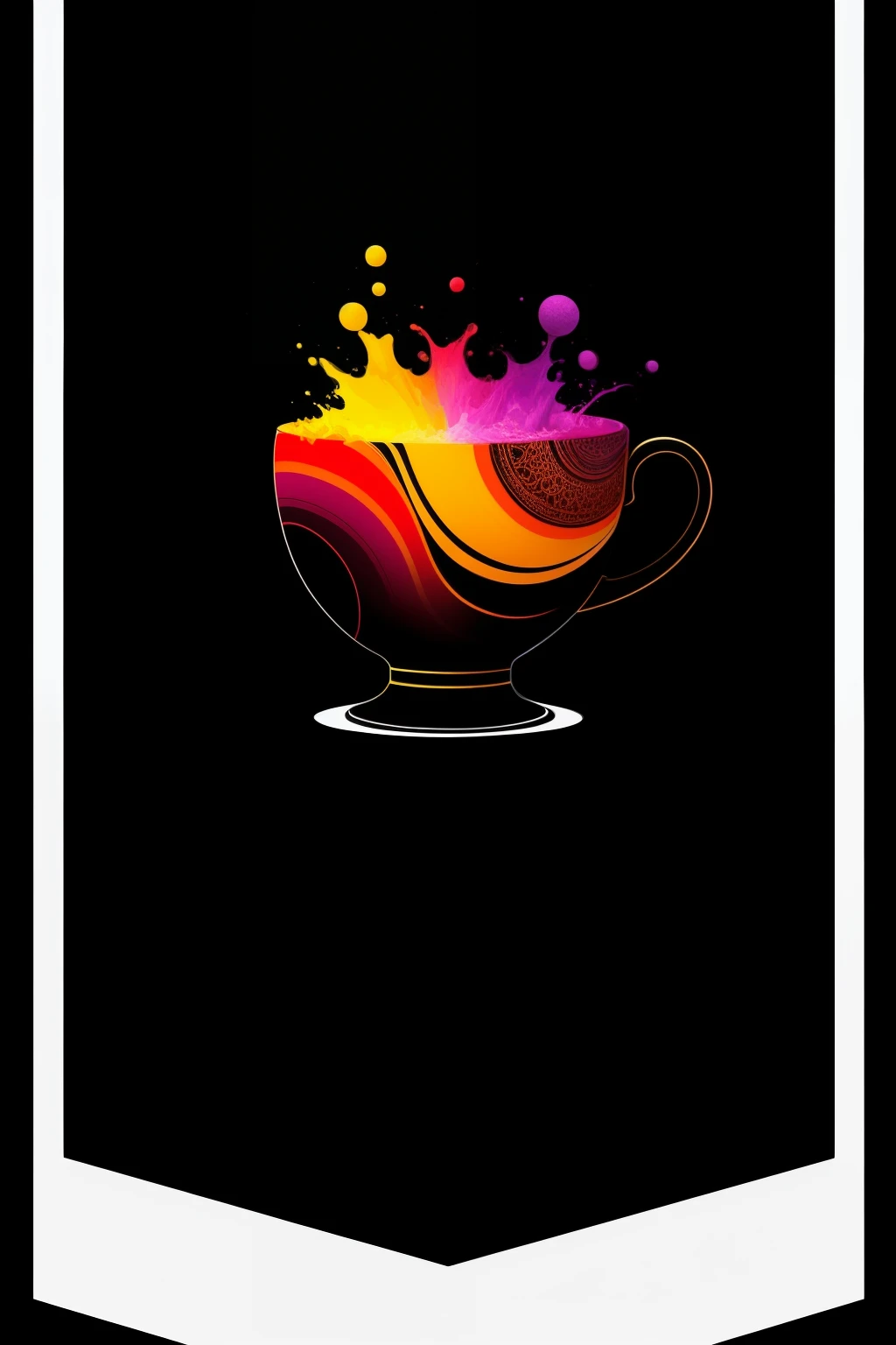 A captivating poster designed in a flat style, featuring vibrant and rich colors. The composition is clean and unique, with intricate details that showcase top-quality artistry. The design is official and aesthetic, bringing a beautiful and charming feel to any space. A cup depicted on the poster, crafted with meticulous attention to detail, adds an engaging element, creating a visually striking and delightful image. (8k, high resolution)