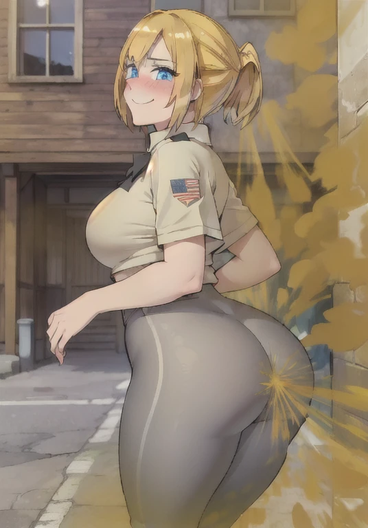 ((annie)),((velocity)),Attacked by farts, (((Women stand)),velocity, blue eyes,detailed eyes,), classic city streets)),((One Woman)),((girl wear a scout regiment outfit and gray legging),((A girl smells a fart and smiled shyly )),((fart while stand)),((blushing)),(​masterpiece:1.2、top-quality)、(the Extremely Detailed CG Unity 8K Wallpapers、ultra-detailliert、Best Shadows)、(细致背景)、(The best lighting、extremely delicate and beautiful)、depth of fields、1girl in、独奏 ,Women,((((Girl is embarassed when she farting)))),(profile facing diagonally)))),((i&#39;I closed my mouth with hand feel embarassed...)),(()),((embarassing look)),((massive fart))