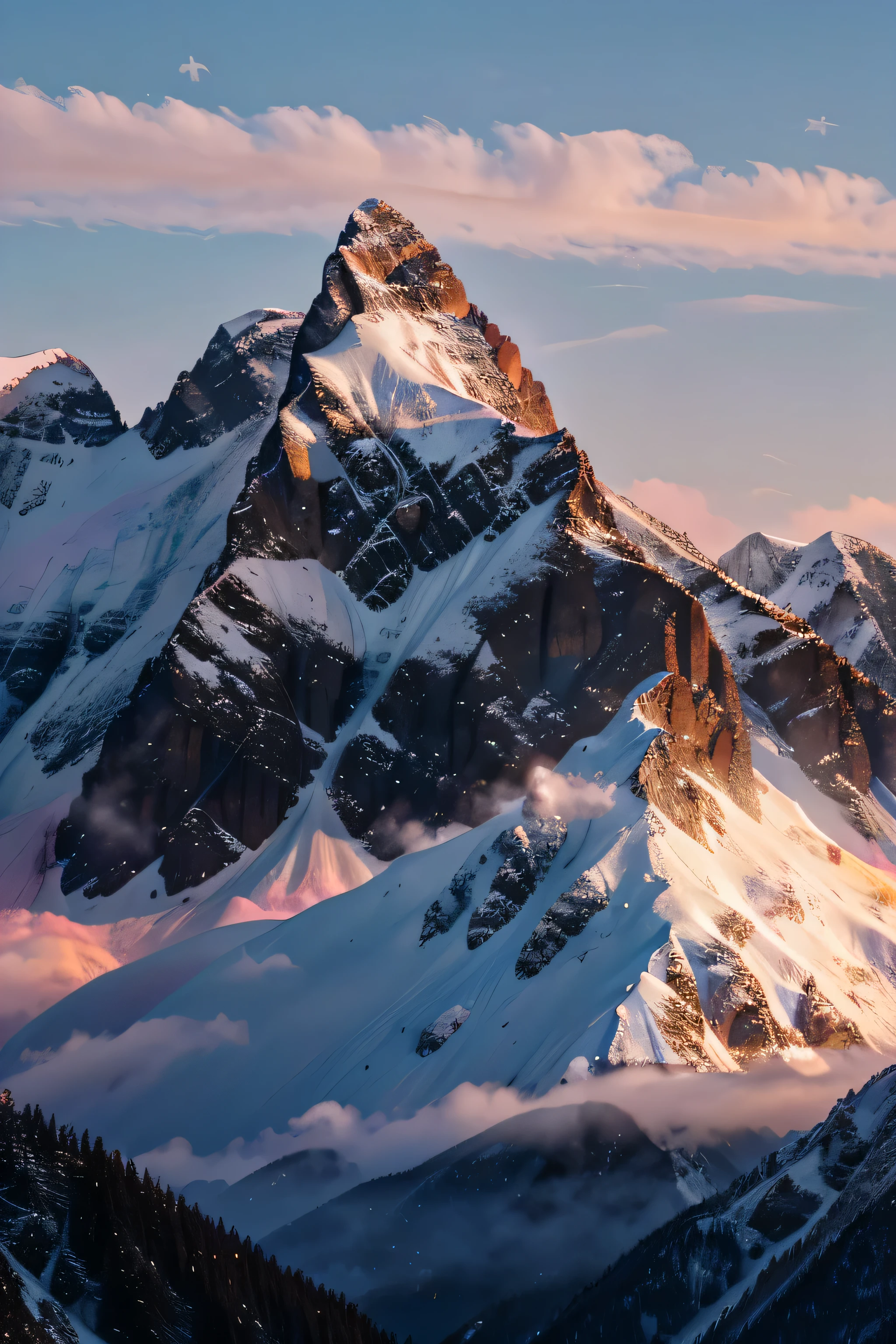mountains with snow on them and a pink sky in the background, mountainscape, beatiful mountain background, beautiful mountains, wallpaper 4 k, wallpaper 4k, moutains, 4k wallpaper, 4 k wallpaper, hq 4k wallpaper, mountainous background, mountainous, mountains and colorful sunset!!, high quality wallpaper, mountain sunrise, wallpaper for monitor, beautiful wallpaper
