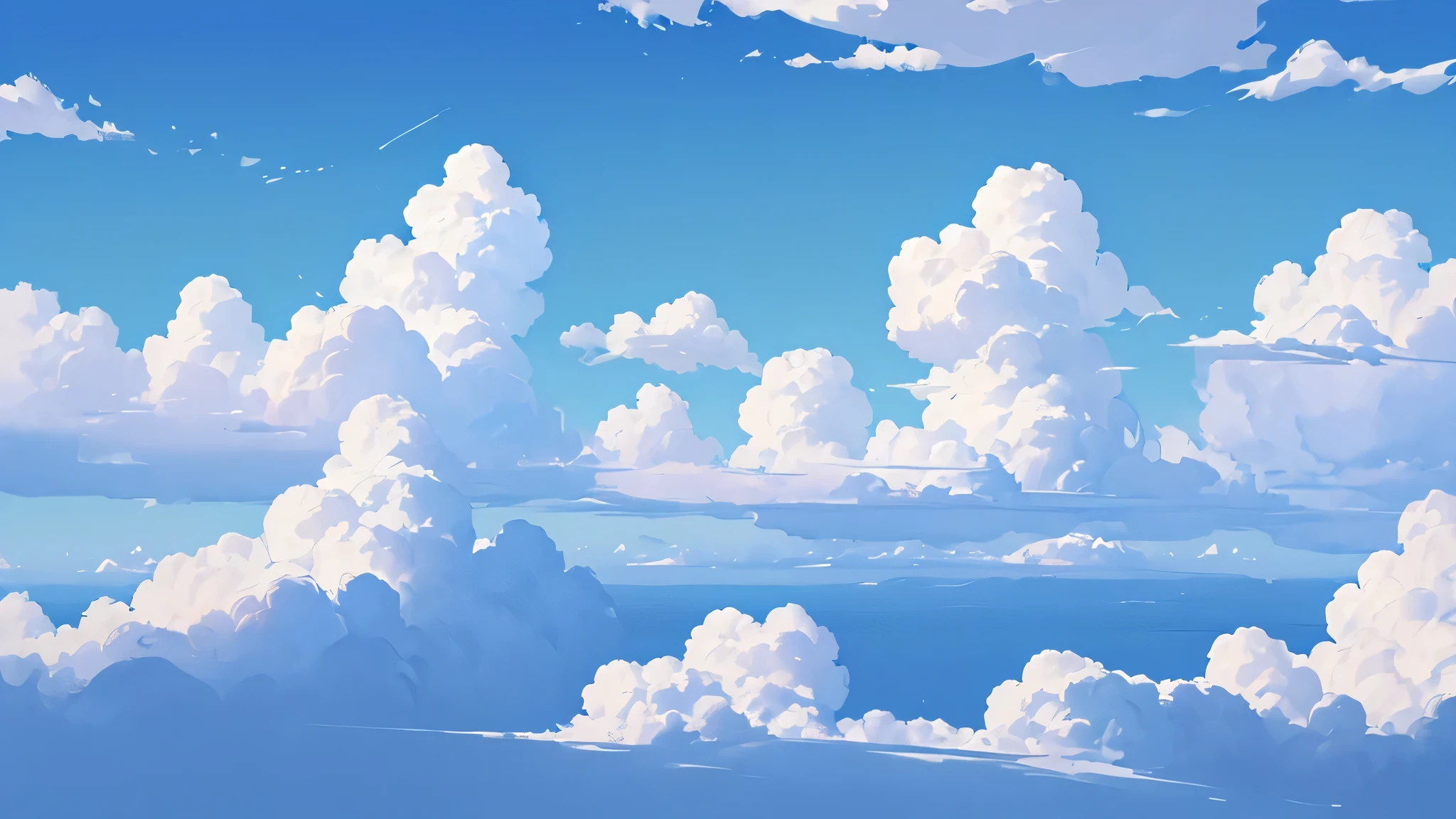 masterpiece，best quality，blue sky，A small number of white clouds，two-dimensional