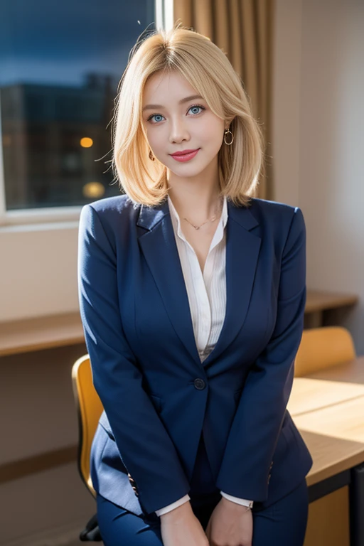 masterpiece,Highest image quality,Super details,sexy smile,amazing face and eyes,(Extremely detailed beautiful face), (The sexiest look), Snow-white breasts,Naked room,(best quality:1.4), (Super detailed), (Extremely detailed CG unified 8k wallpaper), The content is very detailed, original photo, Professional photography, ((business suit)), (Open business shirt), Indoor and below, (Office room, Dark Night Classroom,), (night sky), depth of field,Blushed,raised eyebrows,very shy,Blonde hair, blue eyes,Ruddy complexion,looking at the audience,Dreamcatcher earrings,epic,concept art,best quality ,extremely delicate and beautiful, Very detailed,best quality, official art, Extremely detailed CG unified 8k wallpaper, Huge files big and small , Super detailed, high resolution,positive focus,Blonde hair, blue eyes,Beautiful and delicate face,sparkling eyes,The most beautiful woman in the world,Mature lady,pretty smile,Expose the lower half of the bulb,Round and plump breast balls,firm breast balls,