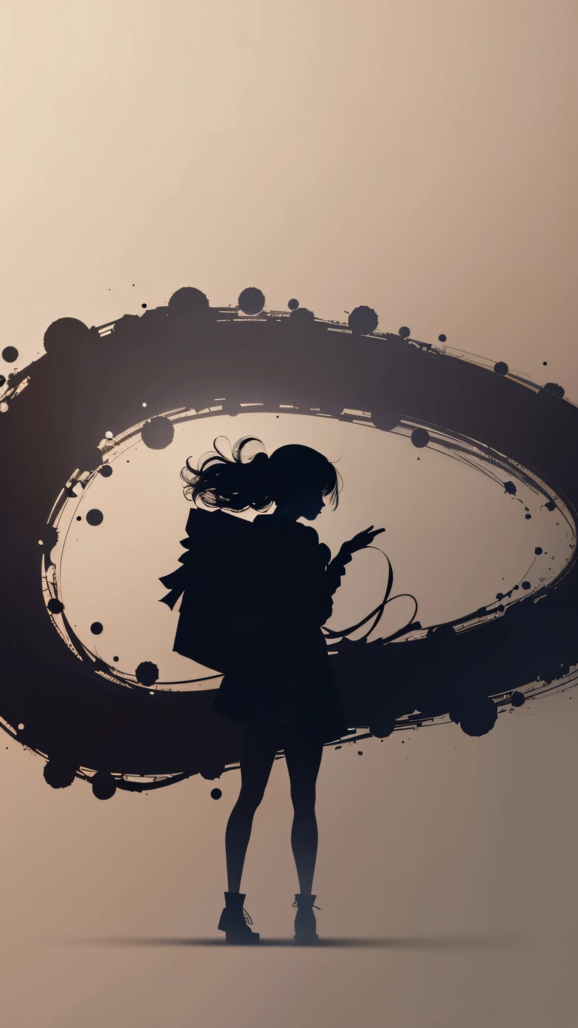 simple_wallpaper, ribbon, silhouette,