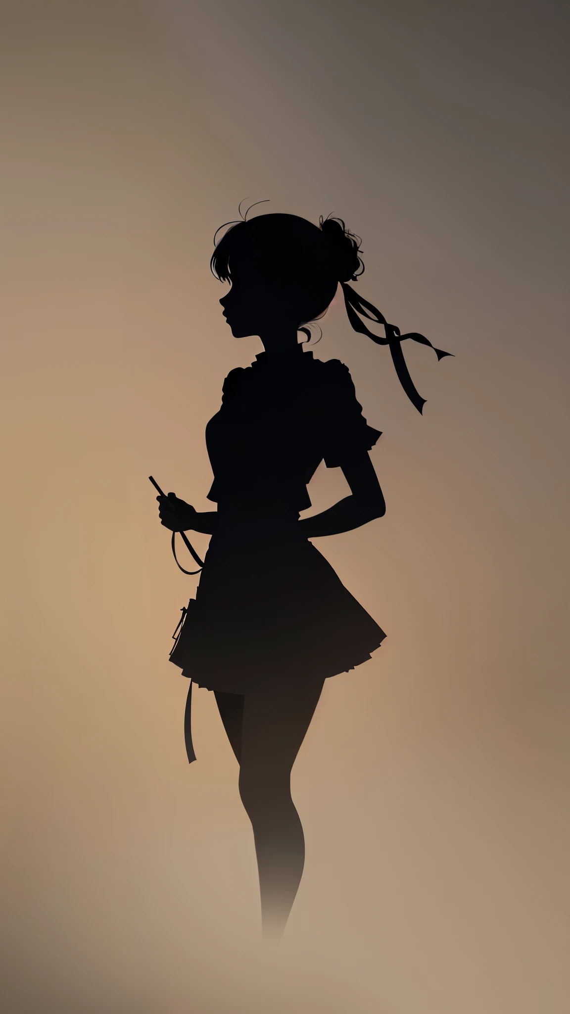 simple_wallpaper, ribbon, silhouette,