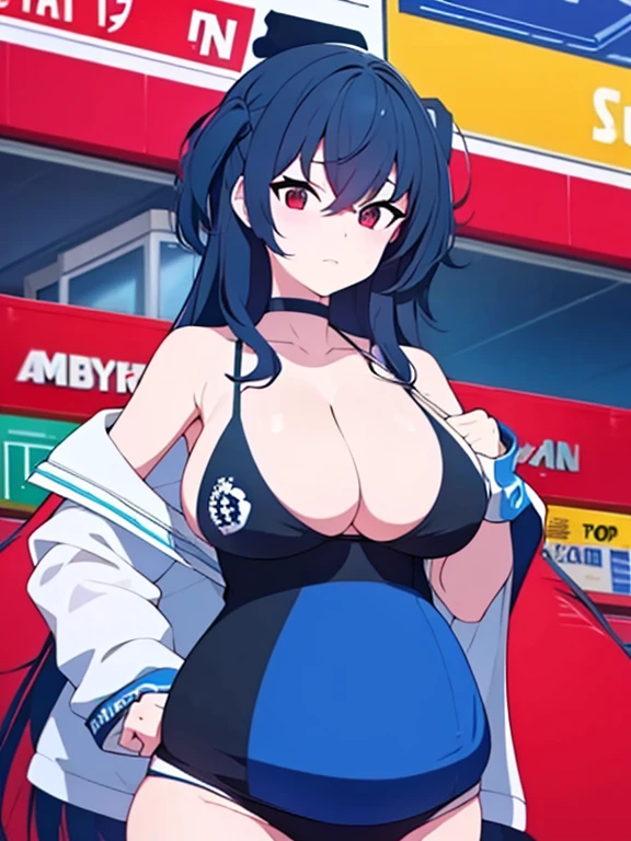 Masterpiece, best quality, pregnant, blue archive style, blue archive, full body