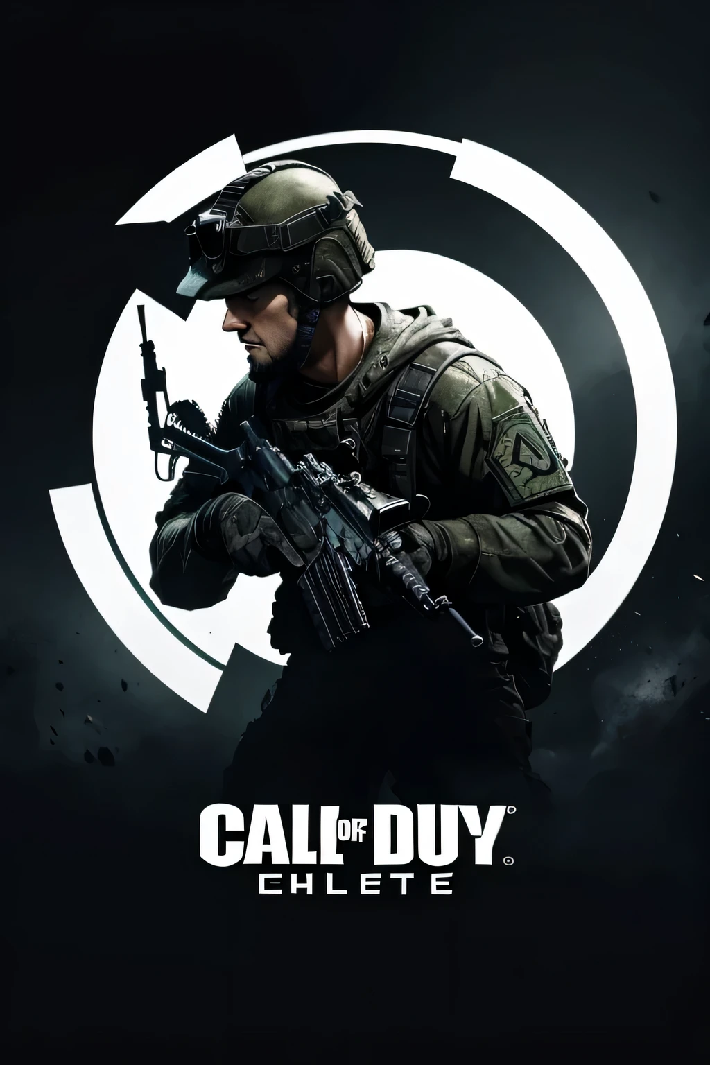 Make a logo , a circle , of Call of Duty in 2D