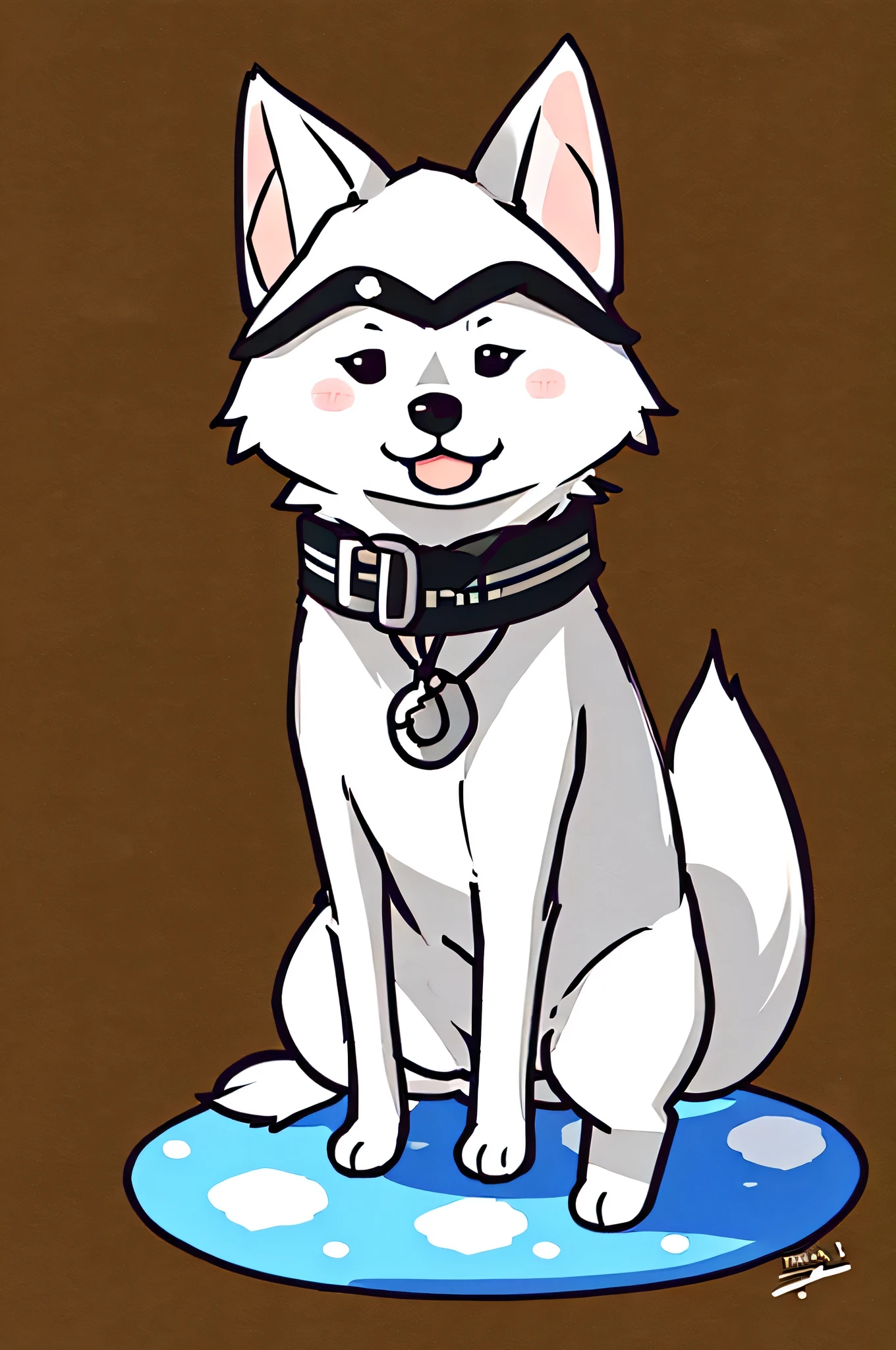 1 cute dog sitting, syberian husky