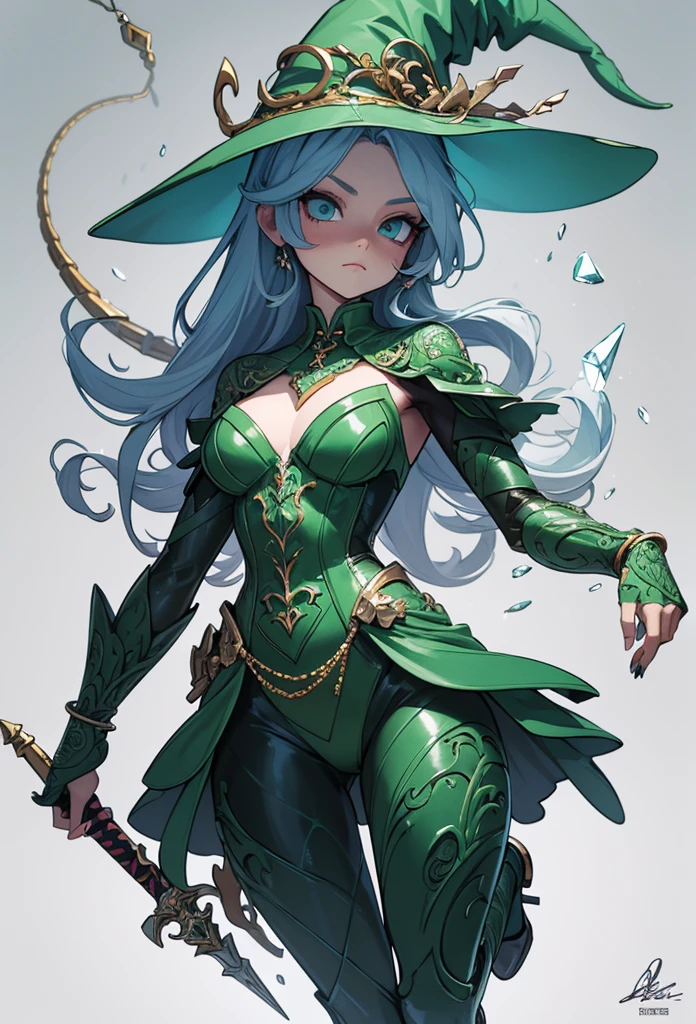 (detailed illustrations,Very detailed and precise drawing,Delicate drawn lines with tempo,Realistic texture expression),[color traced main line],(fantasy world battlefield [burning castle]),(ROBOT GIRL[snake woman[medusa]](Emerald Witch [witch hat [[Iron Mask]METALFACE[clear lenticular iris]]])[WEAPON MACHINE],(scaleで覆われたケープ [green crystal corset [snake chain [scale]]]),[Transparent material covering the body surface[clear green]],(Viper pattern),[Using a magic wand as a weapon],[[Mobile Weapon Gigant Size][science fiction mechanical]],(intricate and beautiful decoration [Dense detail]),[transparency],(Precisely drawn face)[完璧な目のdetailed(Beautifully detailed iris)[eyes like jewels]],[long and beautiful eyelashes],[precisely drawn hair [美しく艷やかな髪のdetailed]],(完璧な手のdetailed [Beautiful fingers with no damage [beautiful nails]]),(perfect anatomy(perfectly balanced proportions))[[full body portrait]],[ideal color coordination(Accurate simulation of light and material interactions)],([Precision Detail](detailed,High definition)),[Visual art that tells a story].