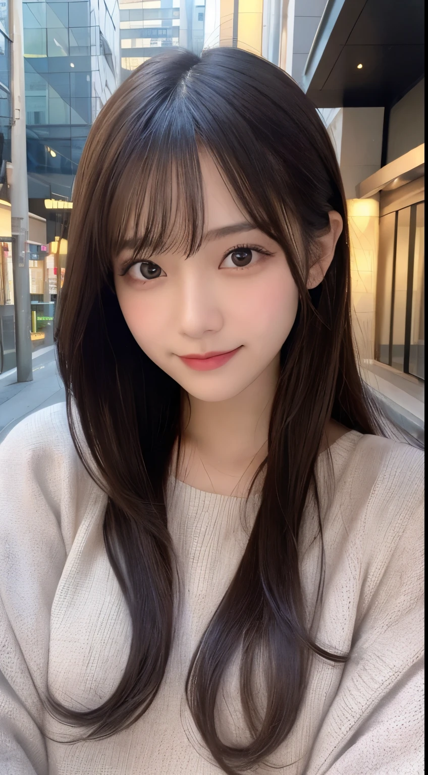 table top, highest quality, shape, Super detailed, finely, High resolution, 8k wallpaper, 完璧なダイナミックな構shape, finelyて美しい目, Gorgeous black fluffy Tokyo winter clothes,ランダムなcute髪,small breasts,natural color lip, bold sexy pose,smile、20 year old girl、cute、sexy shot looking at camera,常にblur the background,perfect and beautiful face,Take only the face,beautiful and detailed face、slim face and style,Big eyes、Do gal makeup,blur the background,blur the background,close up of face