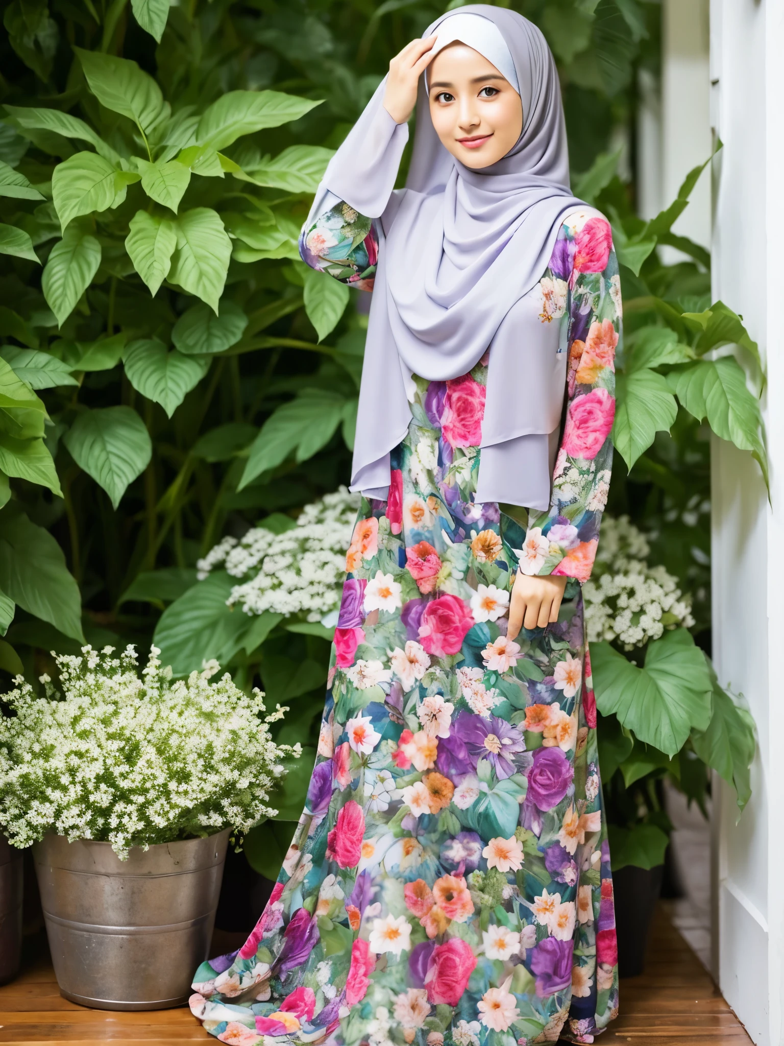 hijab, dress, home page, plant, flower