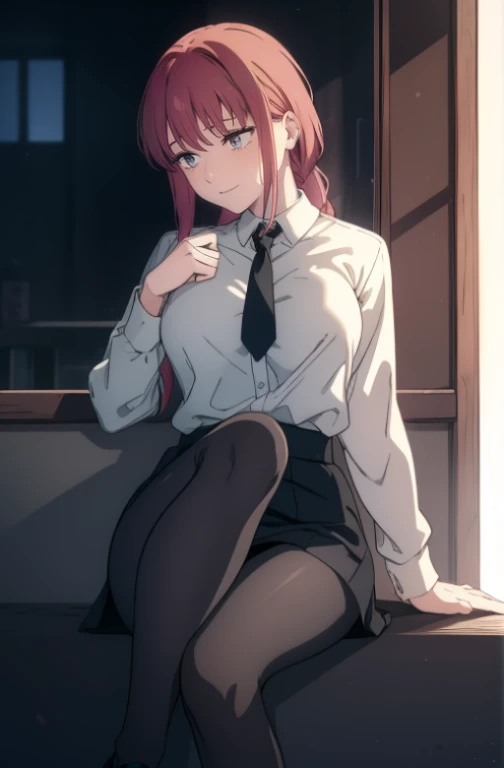 1People Girls、smile、Chainsaw Man Anime Style、Redhead、bangs、ponytail、Shining Eyes、hand from chainsawman、View your audience、office、Light background、Both of us、Golden Eyes、hand/(Chainsaw Man/)、8K、 ((masterpiece))、(((Highest quality)))、 ((Very detailed))、Solo Focus、Sitting at a desk、 officeレディ、Medium breast、 ((Black pantyhose))、Fishnet、 No shoes、foot、Foot Focus、Highlighting fine texture、Sole、Feet on the desk、Five Fingers、 (Feet Focus、From below、Five Fingers:1.3、Detailed feet、only)、(Open the toes)、Fishnet、Diagonal front