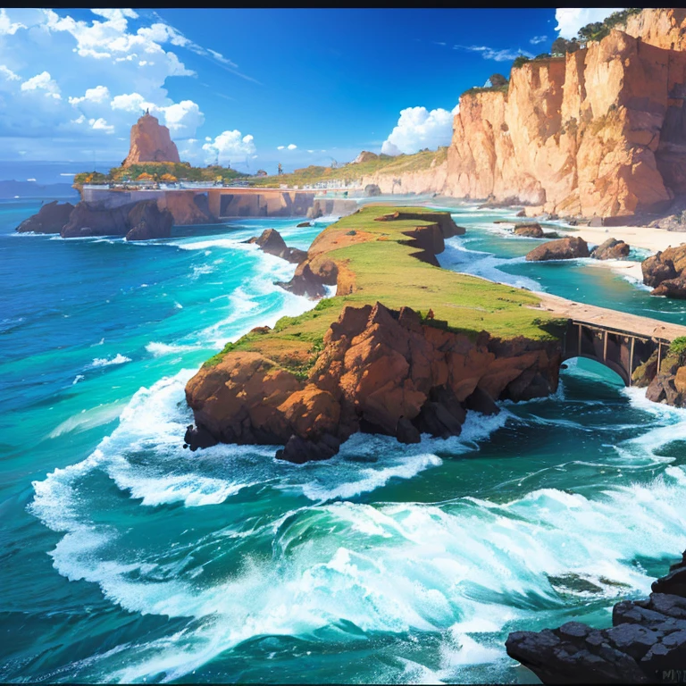 (best quality: 1.2), ultra-detailed, (realistic: 1.3), (photorealistic: 1.37), (highres: 1.2), (4k: 1.2), (8k: 1.2), um lindo arco-íris cruzando um lindo céu azul