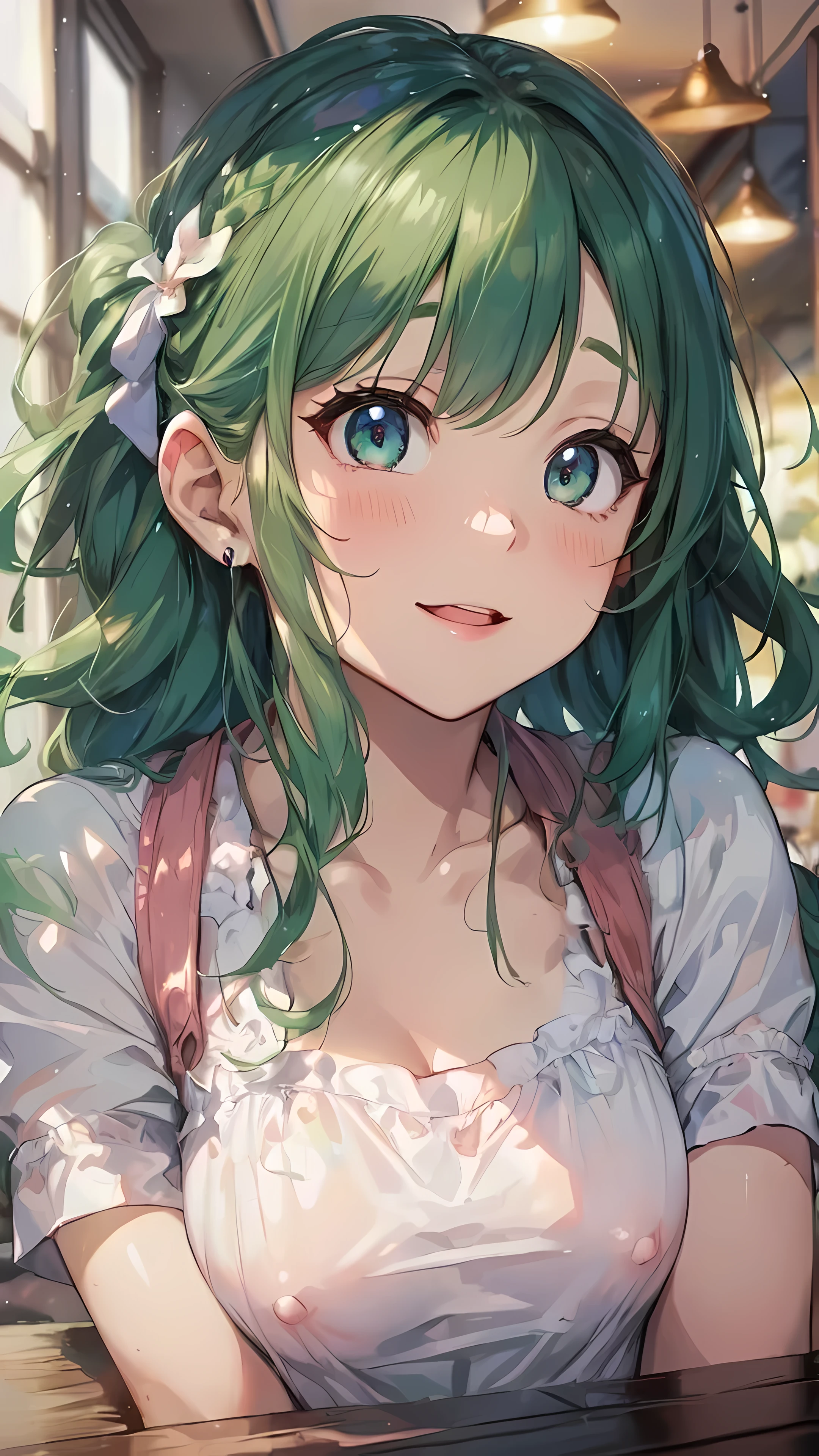 (((silver color cute earrings)))、(Highly detailed CG、unity、8K wallpaper is very delicate and beautiful)、(masterpiece)、(highest quality:1.0)、(ultra high resolution:1.0)