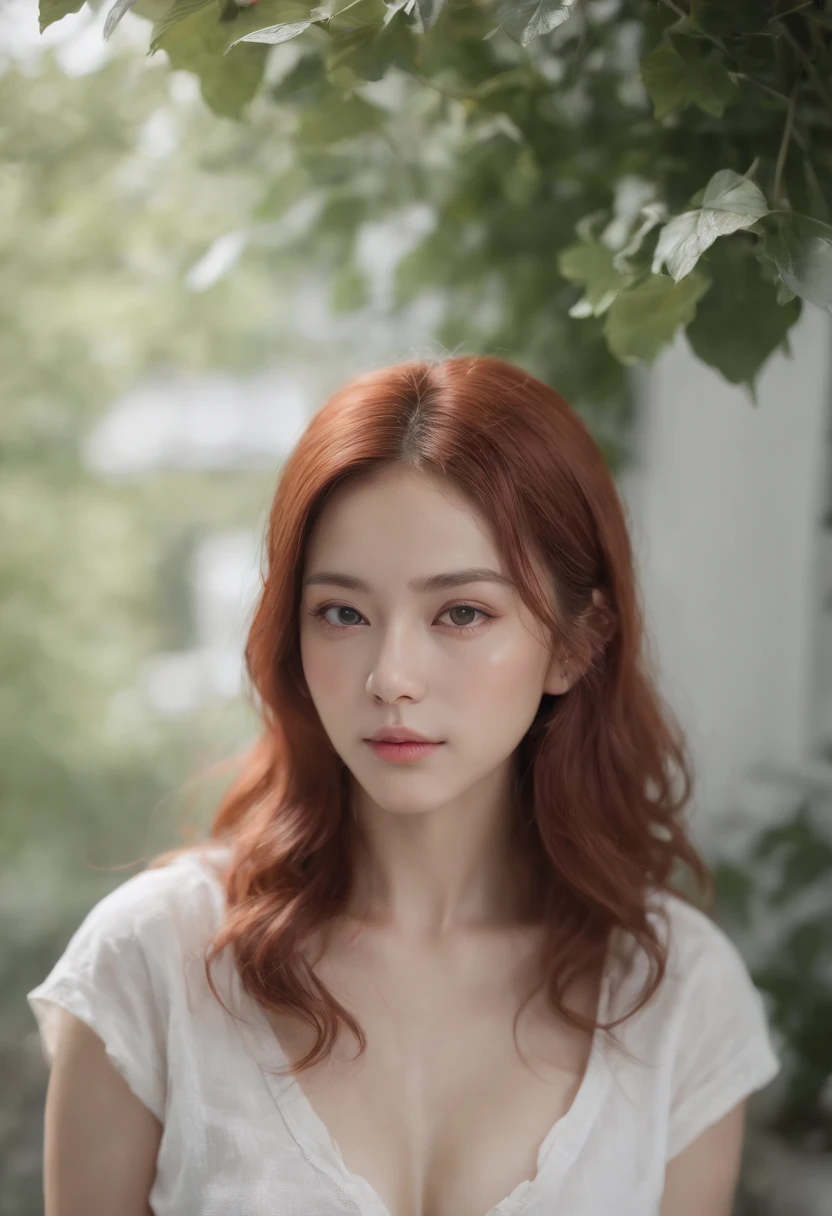 Angel, Red hair , beautiful girl,美しいRed hairの少女, (masterpiece, highest quality, High resolution:1.4), 1 girl, Angel, Texture of skin pores, red hair, HD , photograph, movie, movie的な, whole body, realistic, (8K, RAWphotograph, highest quality, masterpiece:1.2), (realistic, photo-realistic:1.33), highest quality, Detailed eyes are hazel, cute, adorable,Natural light, Depth of bounds written, film grain, wrinkled skin, sharp, detailed and realistic portrait of a woman ,(freckles:0.5) , outside, wearing a white T-shirt, stare at the camera, chapped lips, soft Natural light, ポートレートphotograph, 魔法のphotograph撮影, dramatic lighting, photorealism, super detailed, intimate portrait composition, Leica 50mm,white sarouel pants