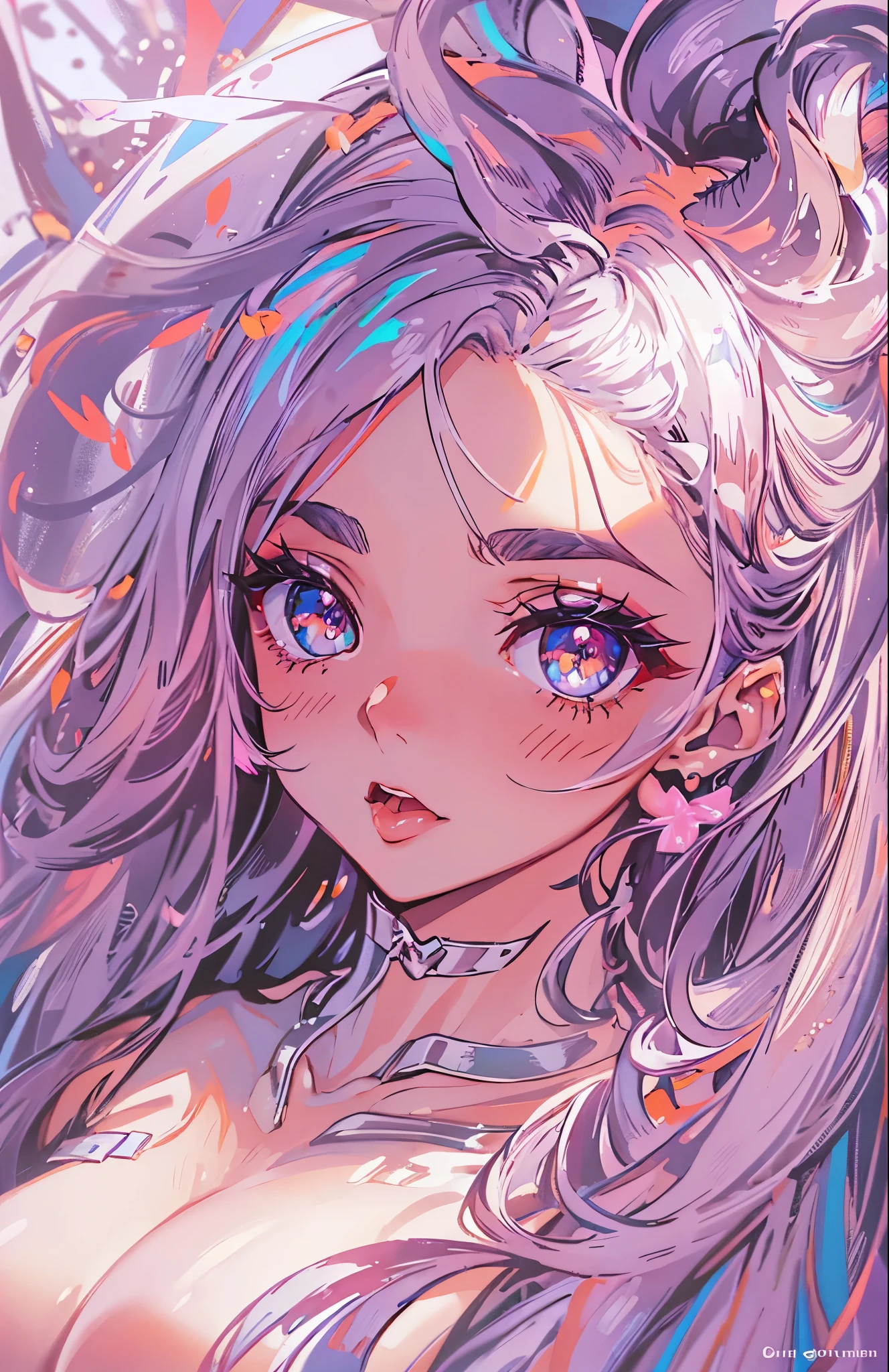 (highest quality,High resolution),beautiful be familiar with eyes,sparkling eyes,Expressive gaze,Brightly colored irises,intense stare,long pretty eyelashes,The appearance of piercings,deep eye,Prominent eyebrows,Faint eyebrows,Iridescent reflections,meticulously be familiar with eyelids,soulful eyes,dreamy gaze,seductive charm,Sensual peep,Breathtakingly seductive eyes,Hypnotically beautiful eyes,Enchanting Orbs,Gorgeously seductive eyes,big shining eyes, (finely be familiar with beautiful eyes and be familiar with face, masterpiece, whole bodyショット, side light, masterpiece,highest quality, be familiar with, High resolutionのイラスト, 8K ), (1 girl, alone, alone) Attractive face and chest, big breasts, sexy (1 girl,whole body, beautiful girl, Glossy skin, look down, looking at the viewer), (colorful hair, bun hair, pink iridescent eyes, cat girl, red crop top, black panties, open hoodie ,slave clothes, open your mouth, tongue out, Wearing lace black pantyhose), (full head:1.9),detailed depiction of the face,1 Lady,mature woman,Black Dress Long Dress,(black lenth stockings+),High Heel Ribbon Sandals,(legs in black stockings),pink white long hair,prom background, perfect body, That's a perfect face, perfect hands, perfect fingers, perfect lips, perfect eyes, perfect background