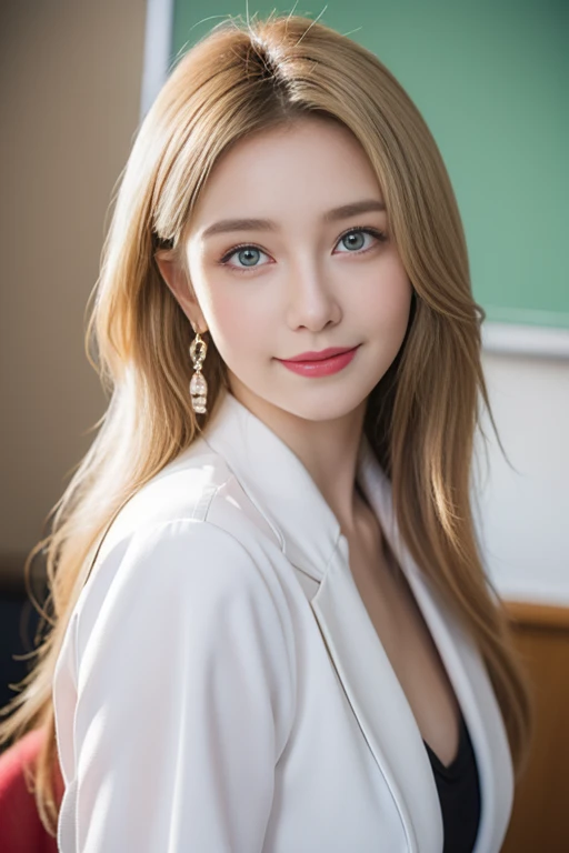 masterpiece,Highest image quality,Super details,sexy smile,amazing face and eyes,(Extremely detailed beautiful face), (The sexiest look), Snow-white breasts,Naked room,(best quality:1.4), (Super detailed), (Extremely detailed CG unified 8k wallpaper), The content is very detailed, original photo, Professional photography, ((business suit)), (Open business shirt), Indoor and below, (Office room, Dark Night Classroom,), (night sky), depth of field,Blushed,raised eyebrows,very shy,Blonde hair, blue eyes,Ruddy complexion,looking at the audience,Dreamcatcher earrings,epic,concept art,best quality ,extremely delicate and beautiful, Very detailed,best quality, official art, Extremely detailed CG unified 8k wallpaper, Huge files big and small , Super detailed, high resolution,positive focus,Blonde hair, blue eyes,Beautiful and delicate face,sparkling eyes,The most beautiful woman in the world,Mature lady,pretty smile,Expose the lower half of the bulb,Round and plump breast balls,firm breast balls,
