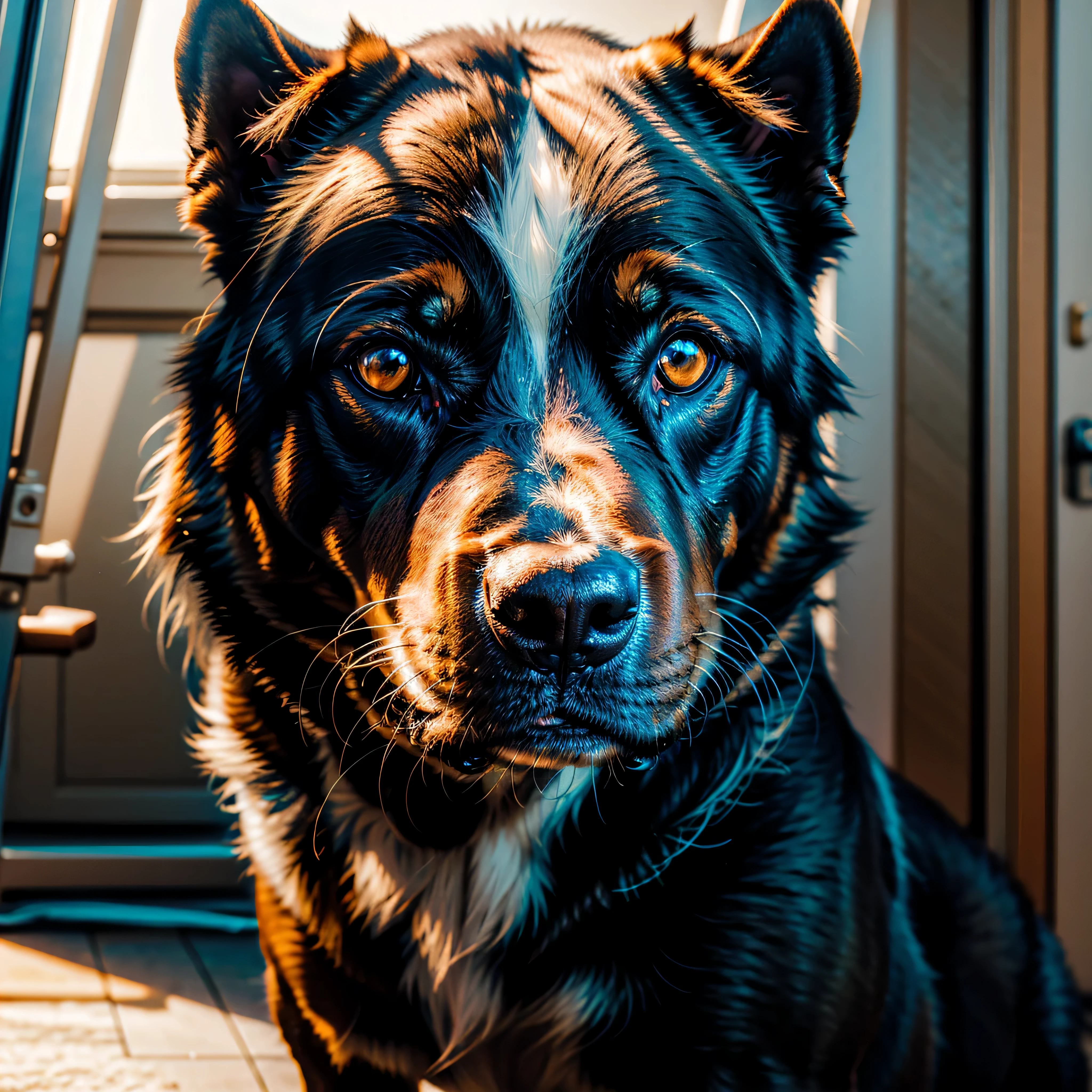 (Rottweiler Dog, perfil ),(melhor pose),(best angle), (better expression), Eduardo Kobra acolchoamento ,multidimensional geometric wall PORTRAIT, arte, Chibi, Yang08k, lindo, Colouring, Primary works, qualidade superior, melhor qualidade, Arte Oficial, Beautiful and Aesthetic, pelos coloridos, Masterpiece ultra UnrealEngine5 deep path equirectangular_360 global luminescence saturate volumetric Cinematic_Sunlight lightning_contrast perfect composition meticulously intricate ultra_high-details ultra_high-quality max ultra_high-def ultra_photo-realistic optimal ultra_high-res cgi vfx sfx accurate reflex vivid color-coded improved Octane-rendered UHD XT3 DSLR HDR romm rgb pbr 3dcg fxaa blay enhanced fkaa txaa rtx ssao opengl-shader glsl-shader post-processing post-production cell-shading tone-mapping shadow analogique ultra_sharpness focus symmetrical varied multi etc. --s 1000 --c 20 --q 20 --chaos 100