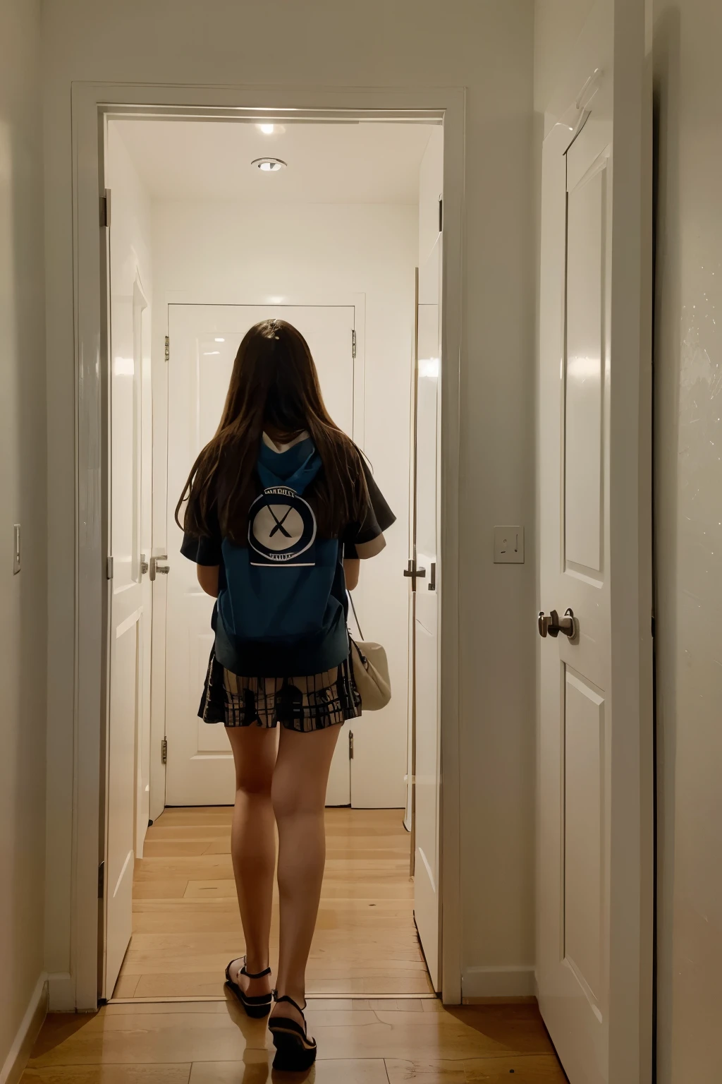 Create an image that highlights a ager&#39;s bedroom door with a &#39;Do Not Disturb&#39; sign. Capture a atmosfera de privacidade e individualidade, transmitindo a mensagem de que o adolescente deseja um momento de tranquilidade. Detalhe a placa de forma proeminente, enfatizando a necessidade de respeitar a privacidade do ocupante do quarto. The composition should convey a feeling of intimacy and independence.