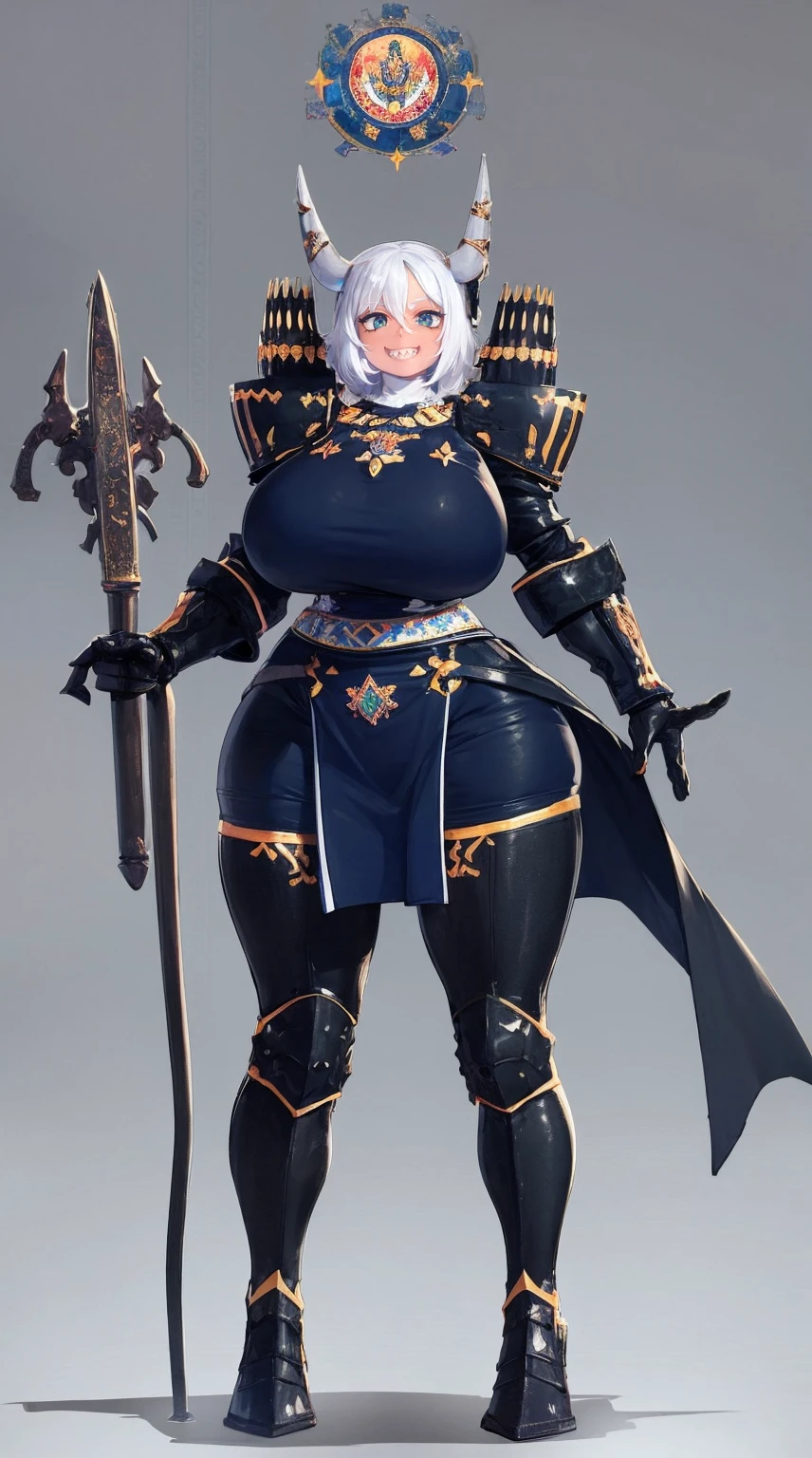 nun, demon girl, walking, , warpriesstes, silver hair, short hair, sacred gauntlets, long ski, cute smile, pure smile, love smile,,veillong skirt, pantyhose, staff holding, armor, gloves, standing, full body,sharpteeth,standing, full body, happy, joyfull, refsheet, red skinn, big nose,, drop shadow, anaglyph, stereogram, tachi-e, pov, atmospheric perspective, speed lines, vignetting, scanlines, motion lines, ray tracing, backlighting, reflection light, 8k, super detail, ccurate, best quality, best quality, high quality, super detail, anatomically correct, UHD, masterpiece, ccurate, textured skin, high details, award winning