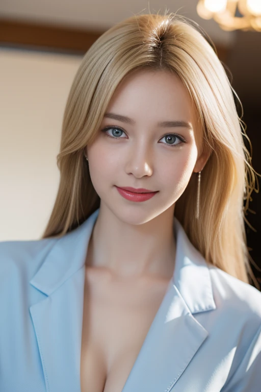 masterpiece，Highest image quality，Super details，sexy smile，amazing face and eyes,(Extremely detailed beautiful face), (The sexiest look), Snow-white breasts，Naked room，(best quality:1.4), (Super detailed), (Extremely detailed CG unified 8k wallpaper), The content is very detailed, original photo, Professional photography, ((business suit)), (Open business shirt), Indoor and below, (Office room, Dark Night Classroom,), (night sky), depth of field,Blushed，raised eyebrows，very shy，Blonde hair, blue eyes，Ruddy complexion，looking at the audience，Dreamcatcher earrings，epic，concept art，best quality ,extremely delicate and beautiful, Very detailed,best quality, official art, Extremely detailed CG unified 8k wallpaper, Huge files big and small , Super detailed, high resolution，positive focus，Blonde hair, blue eyes，Beautiful and delicate face，sparkling eyes，The most beautiful woman in the world，Mature lady，pretty smile，Expose the lower half of the bulb，Round and plump breast balls，firm breast balls，Ultra thin，translucent，