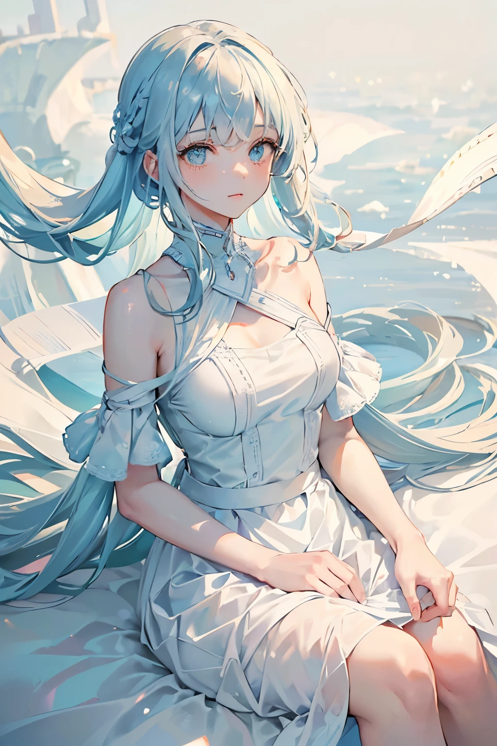 ((((intimate))), ((close-up)), (1 girl), (long, light blue hair), (white skirt), --s2
This captivating image showcases a young woman with long, flowing light blue hair that cascades around her shoulders. Her face is the focus of the photograph, with a soft and intimate close-up that draws the viewer in. She wears a simple yet elegant white skirt that accentuates her femininity. The background is subtle and blurred, allowing the woman's beauty to take center stage. The colors are warm and inviting, creating a calming and peaceful atmosphere. This image is a true work of art and is sure to leave a lasting impression.
int