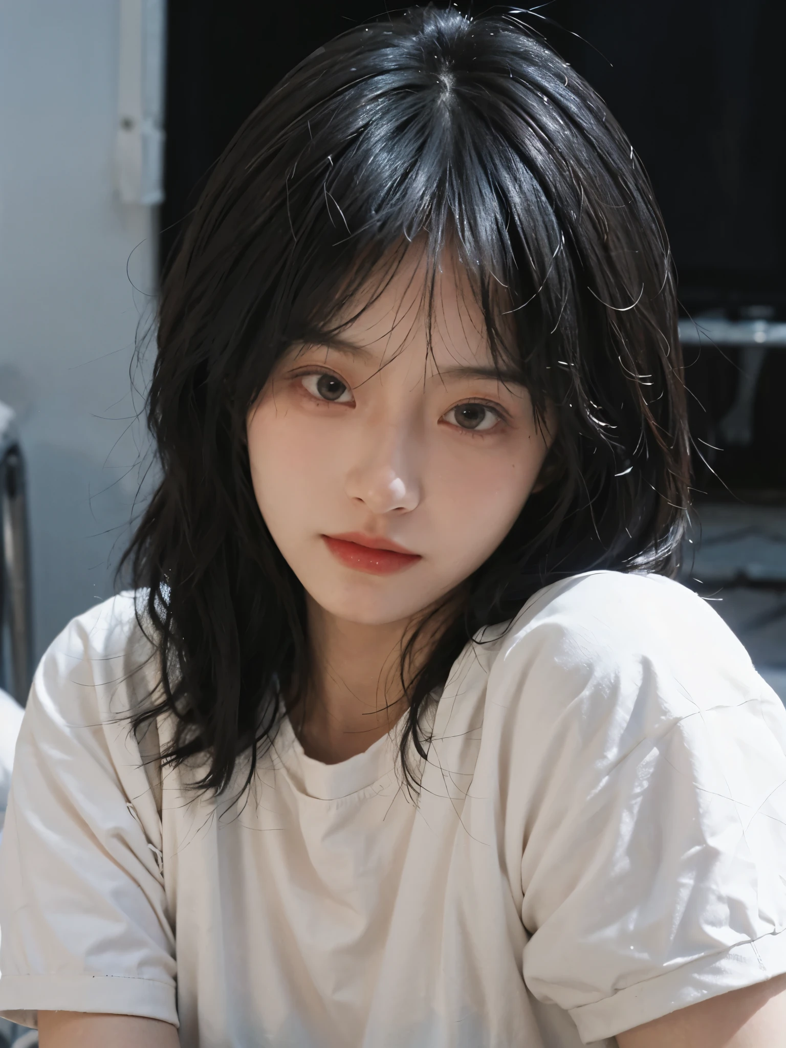 best quality, ultra high resolution, White background,(Upper body:1.4)(realistically:1.4), 2个girl, short sleeves,cute,Atmosphere,twin,A pair of eyes as clear as snow,Royal sister,girl,looking at the audience, close up ,