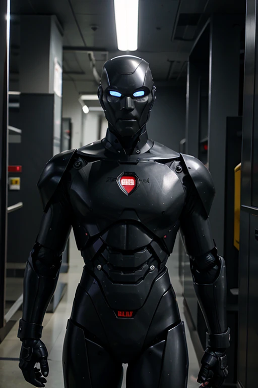 A black robot man