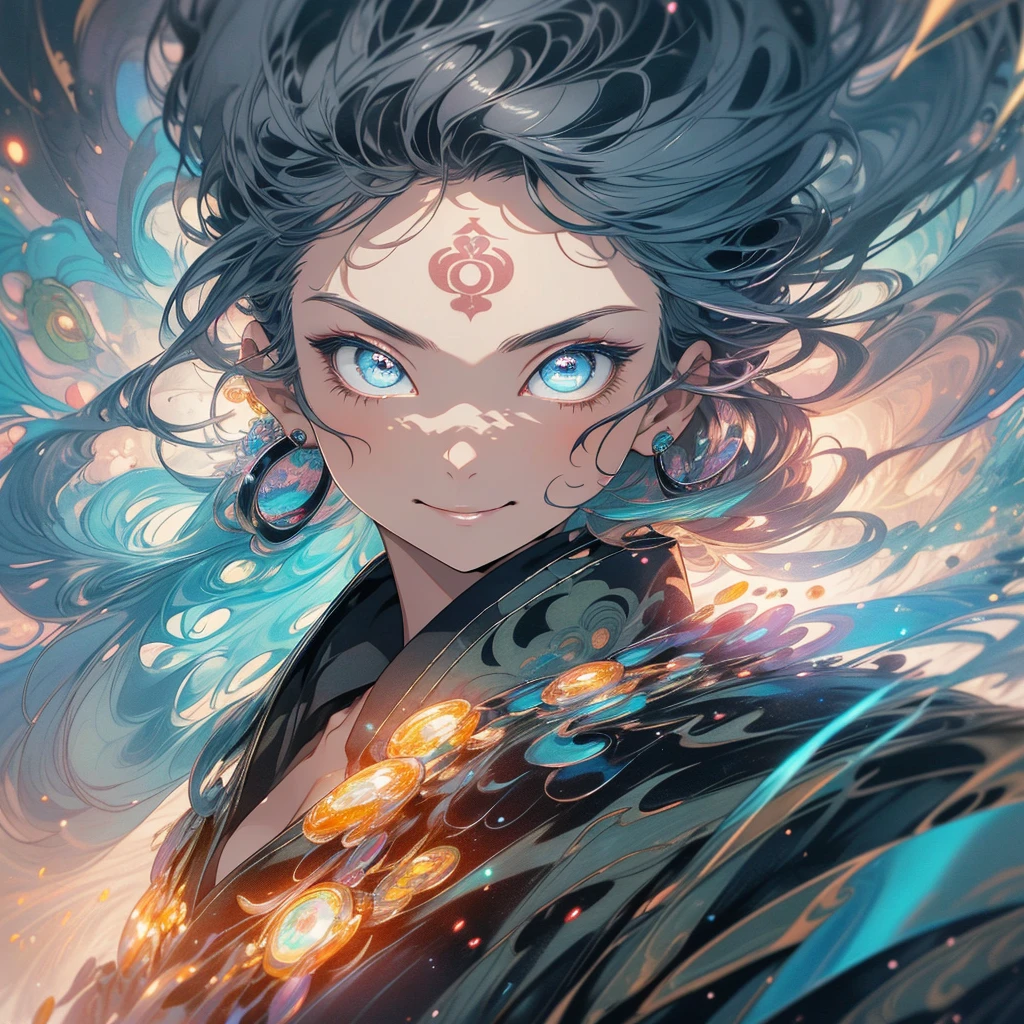 (((highest quality))),(((fine eyes))),(((32K))),(1 girl),Flashyな色の髪,(tattoo),cyber punk,kimono,((luxurious and gorgeous)),shiny skin,earrings,Flashy,((Super beautiful)),(perfect face),Japanese sword,ultimate texture,official art,Ukiyo-e,((stylish)),photograph,perfect body,smile,Bewitching,best image quality,super clear,genuine,fantasy,(Near the future),ninja,((perfect eyes)),big breasts,((Perfect cleavage)),highlight,挑発的なsmile,stick out tongue,Split tongue,Mechanical,mandala,Pouring rain,majestic,apotheosis,fractal art:(1.3),perfect lighting,