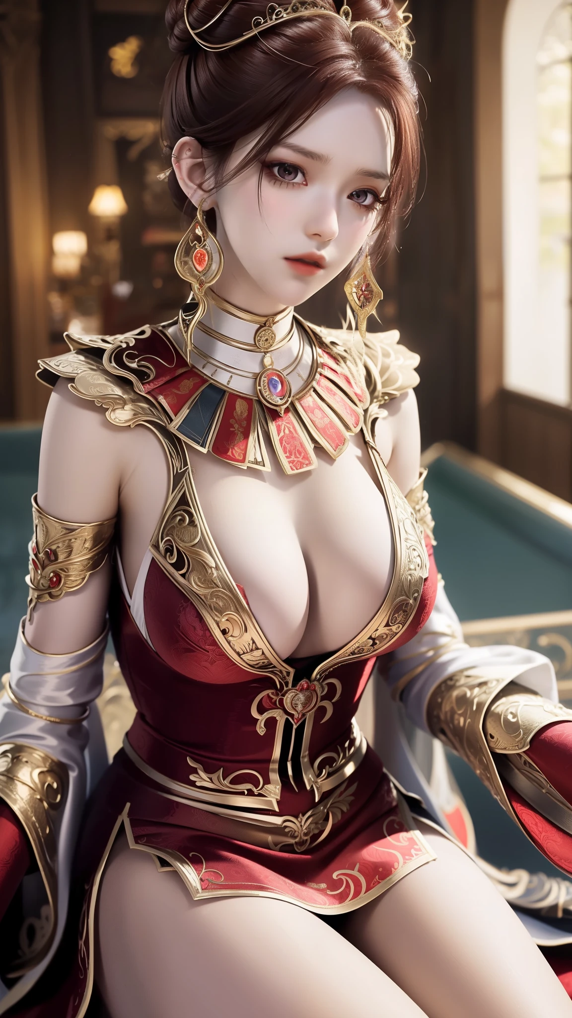 masterpiece，best picture quality，HD 8K wallpaper，nice photos，elegant single woman，round skirt，shining eyes，Every detail is perfect，精美绝伦的masterpiece，pure beauty and lightness，Moderate aesthetics，Gentle and elegant，Attention to detail，青白色蕾丝round skirt，undying，huge boobs、huge 