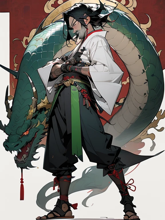 Knight riding dragon monster,Fierce and weird,Evil fear