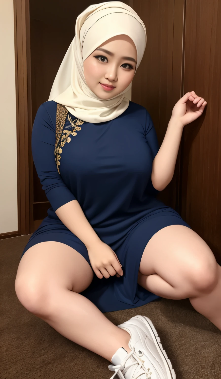 ((best quality)), ((masterpiece)), (detailed), perfect face Gadis berhijab syariah, chubby, dada besar te mbem, paha besar tembem, dress, HD, BBC, pipi tembem, tato, hijab, BBW, paha besar, latin, pantat besar, memakai sneakers, tubuh yang indah, kacamata, tembam, dada besar, memakai kacamata, kulit putih mulus, lembut, vagina