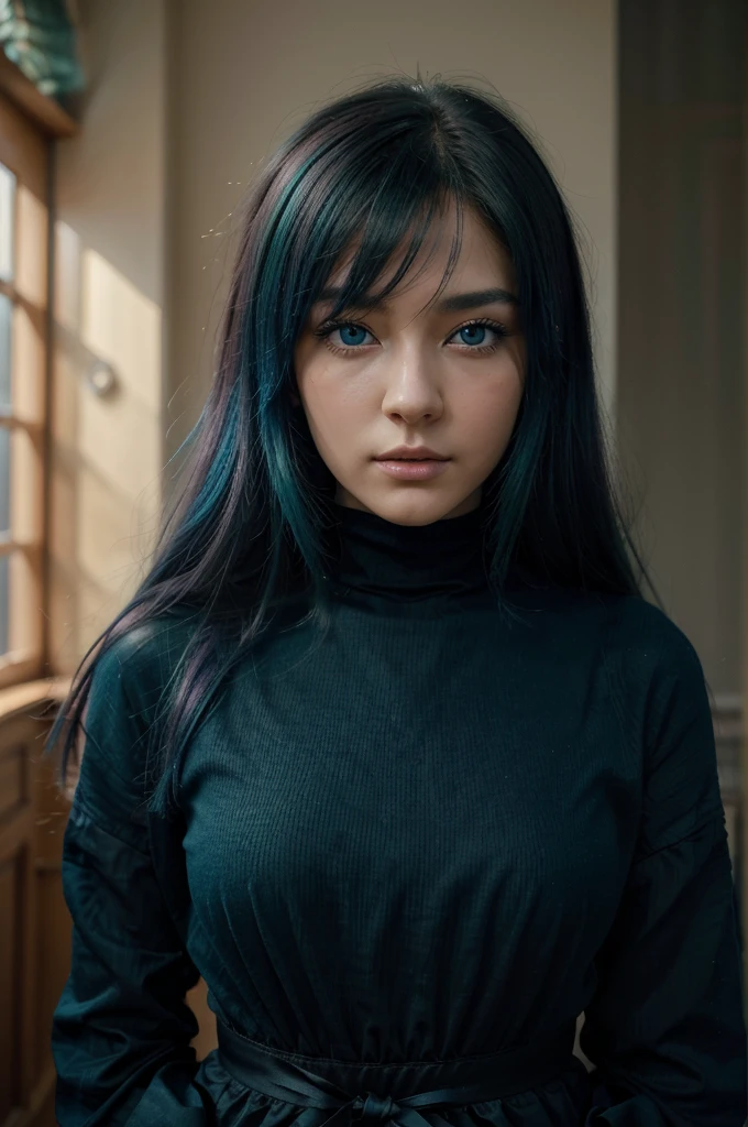 photo instagram, femme russe de 21 ans, cheveux courts, cheveux noirs, portrait en gros plan, , clivage, Pâle, ombres dures, nue, chambre et (((Les plus beaux yeux verts))) dans (((tenue bleue))), (((determdansed)), 8K, Unreal Engdanse 5, rendu d&#39;octane, par Kyun, nerveux, Yoon Gon Ji, g.à, garçon, chouchou, Sérieux, domini, Noé, trenddansg on pixiv, fanbox, écheveau, chef-d&#39;œuvre, Visage détaillé, smooth soft skdans, de grands yeux rêveurs, beautiful danstricate colored hair, Symétrique, animé wide eyes, soft lightdansg, art conceptuel, digital padanstdansg,