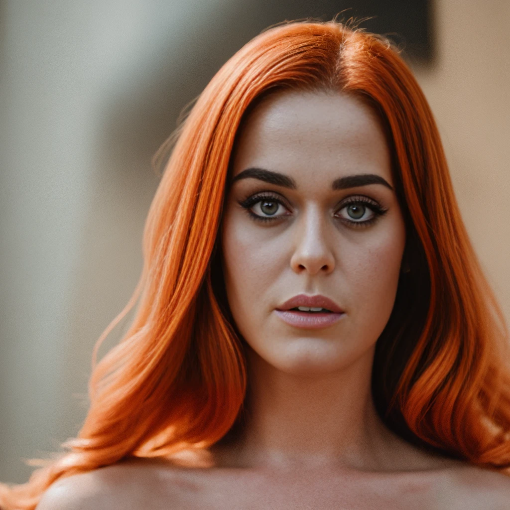 Katy Perry, with massive breasts exposed, sexually alluring figure, unkempt long red hair, 35 years old, bold face expression, High resolution, Masterpiece, Best quality, Intricate details, highly detailed, sharp focus, detailed skin, realistic skin texture, texture, provocative eyes, professionally captured, 4K, striking pose, filmed with Canon, 85 mm, shallow depth of field, Kodak Vision Color, Explicit, Photorealistic, Realistic, Post-processing, Maximum details, roughness, real life, ultra-realistic, Photography, 8K UHD, Photography.