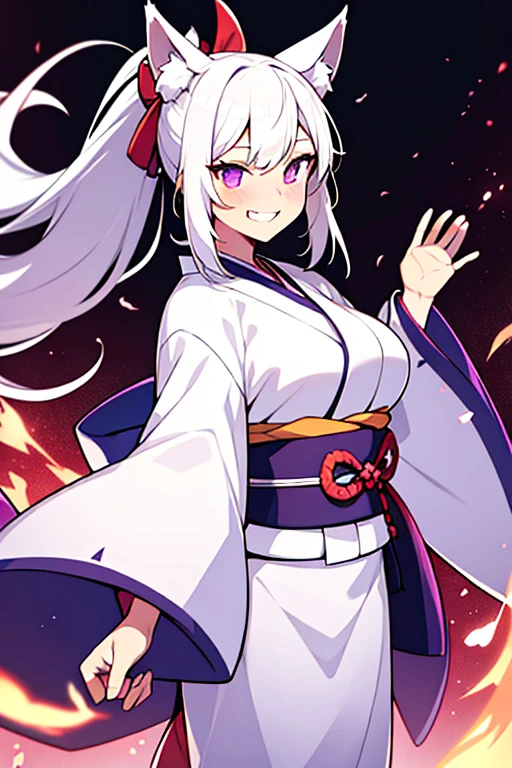 animal ears, 1girl,huge breast,dynamic angle,dutch angle, 
japanese clothes, white hair, kimono, fox ears, fang, purple eyes,wide sleeves, bangs, long sleeves, blush, sleeves past wrists,  solo, sash, very long hair, looking at viewer, hagoromo,  cloud, 

shawl, white kimono, obi,
(fighting stance:1.2),fire, white hair,very long hair,fox ears, purple eyes, ponytail, hair ornament,parted bangs, japanese clothes,white kimono,geta,tabi,
grin,happy,itako_v1,touhoku itako,
animal ears, 1girl,huge breast,dynamic angle,dutch angle, 
japanese clothes, white hair, kimono, fox ears, fang, purple eyes,wide sleeves, bangs, long sleeves, blush, sleeves past wrists,  solo, sash, very long hair, looking at viewer, hagoromo,  cloud, 

shawl, white kimono, obi,
(fighting stance:1.2),fire, white hair,very long hair,fox ears, purple eyes, ponytail, hair ornament,parted bangs, japanese clothes,white kimono,geta,tabi,
grin,happy,itako_v1,touhoku itako,
