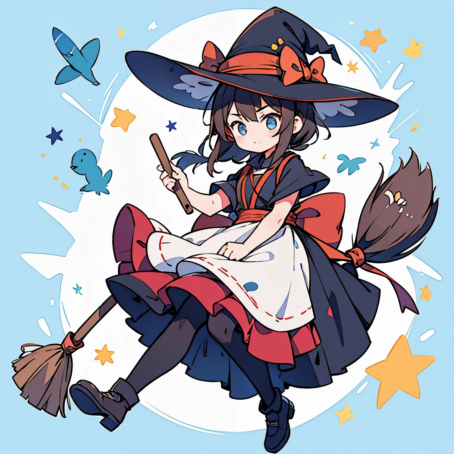 1 person、girl、Straddling a broom、Witch's Delivery Service
