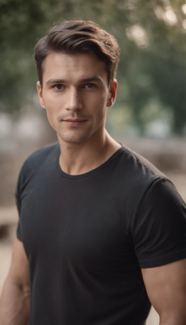 Man in casual black simple shirt
